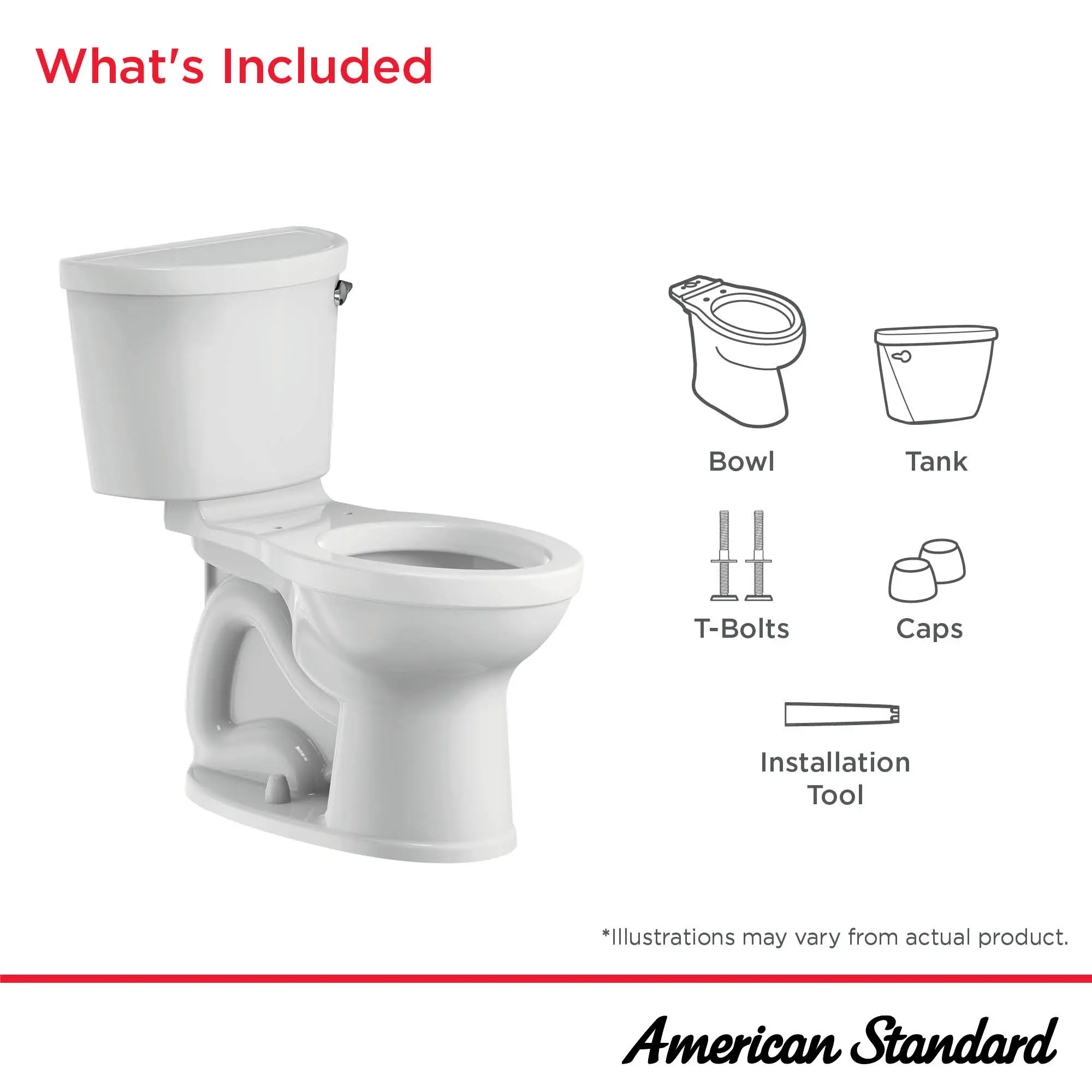 Champion® PRO Two-Piece 1.28 gpf/4.8 Lpf Chair Height Elongated Right-Hand Trip Lever Toilet Less Seat - Image 8