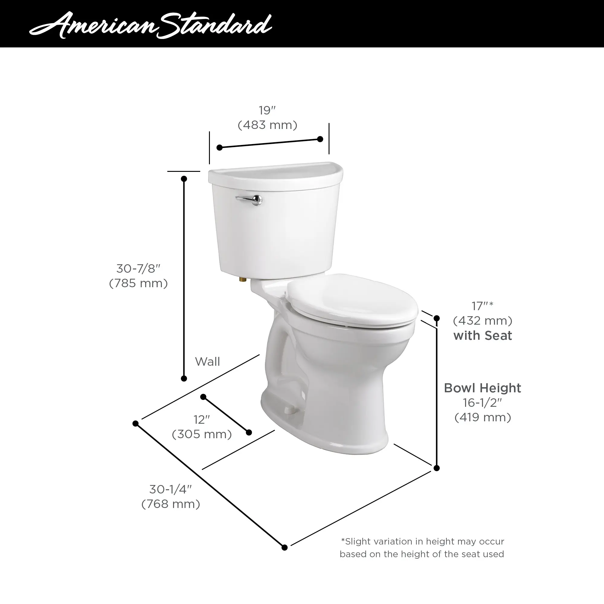 Champion® PRO Two-Piece 1.6 gpf/6.0 Lpf Chair Height Elongated Toilet Less Seat - Image 16