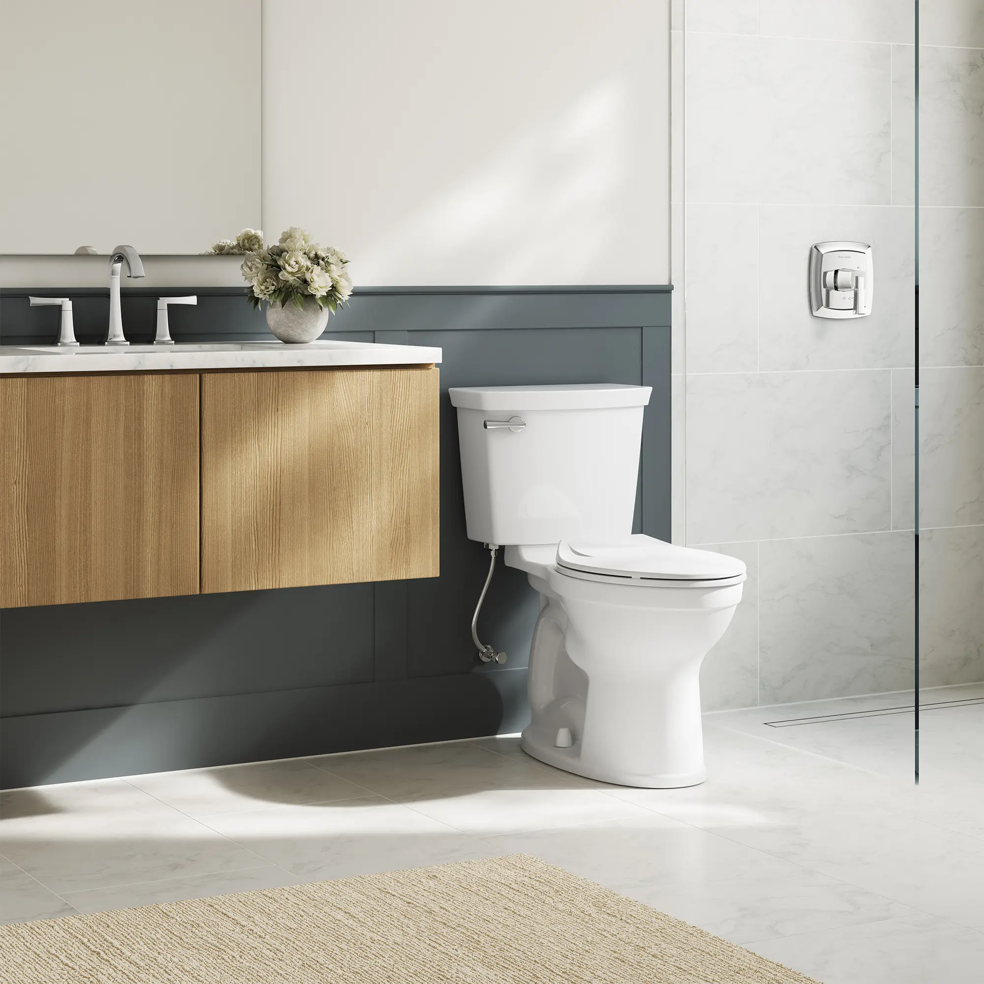 Champion Two-Piece 1.28 gpf/4.8 Lpf Chair Height Elongated Toilet with Seat - Image 7