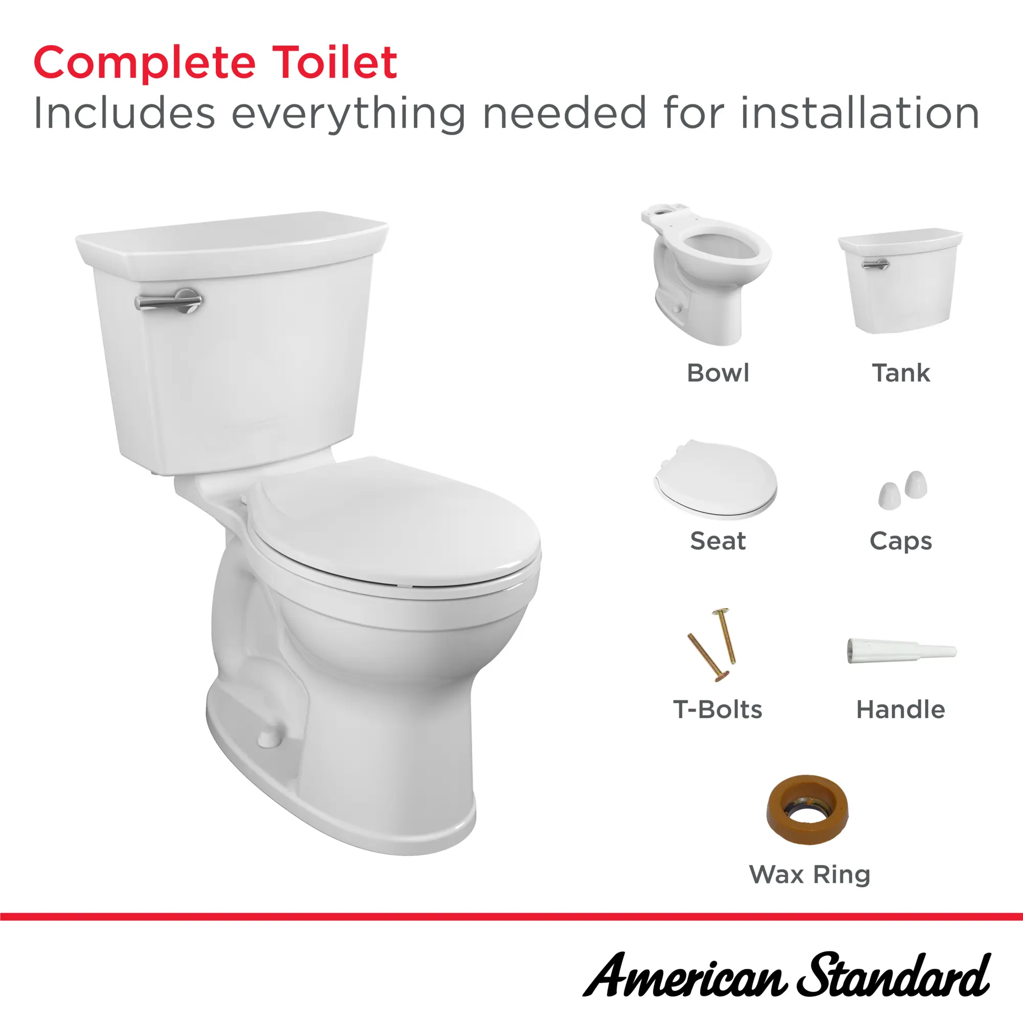 Champion Two-Piece 1.28 gpf/4.8 Lpf Chair Height Round Front Toilet with Seat - Image 15