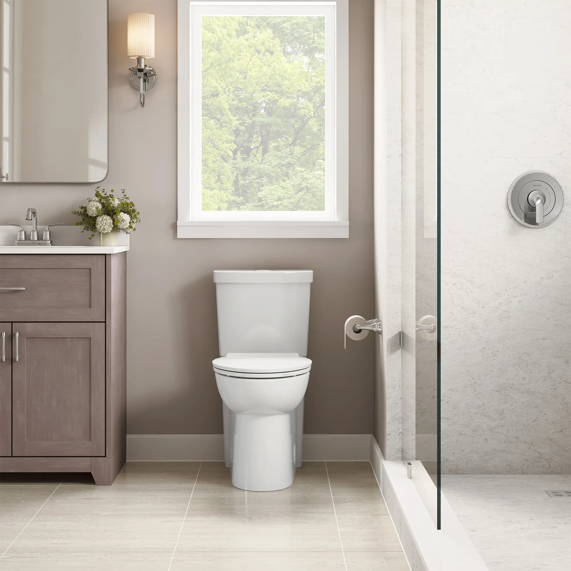 Clean 1.1 GPF/4.1 LPF 1.6 GPF/6.0 LPF Dual Flush Chair Height Elongated-Front 12-in. Rough-In Toilet with Seat - Image 10