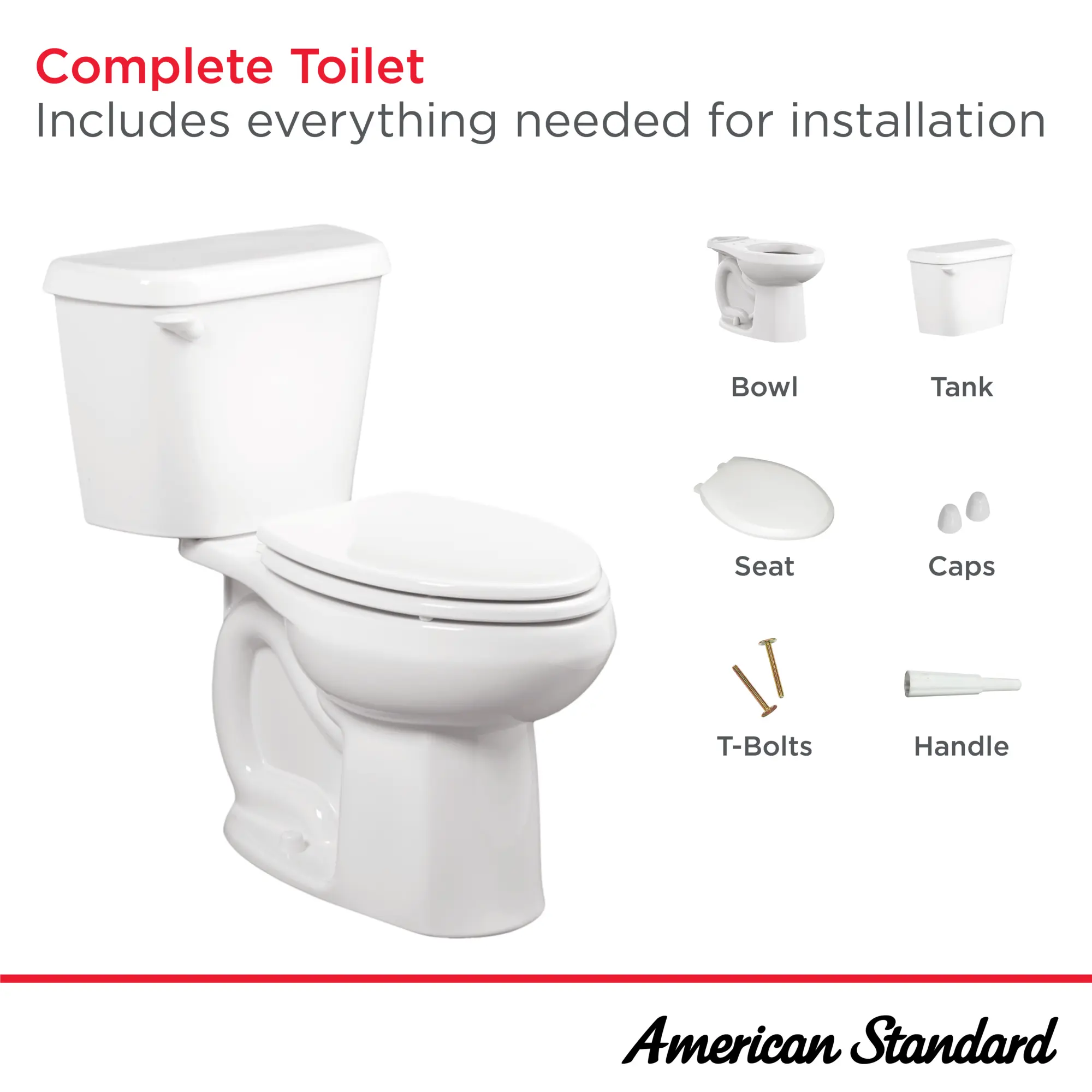 Colony 1.6 GPF/6.0 LPF Left Trip Lever Chair Height Elongated-Front Toilet with Seat - Image 6