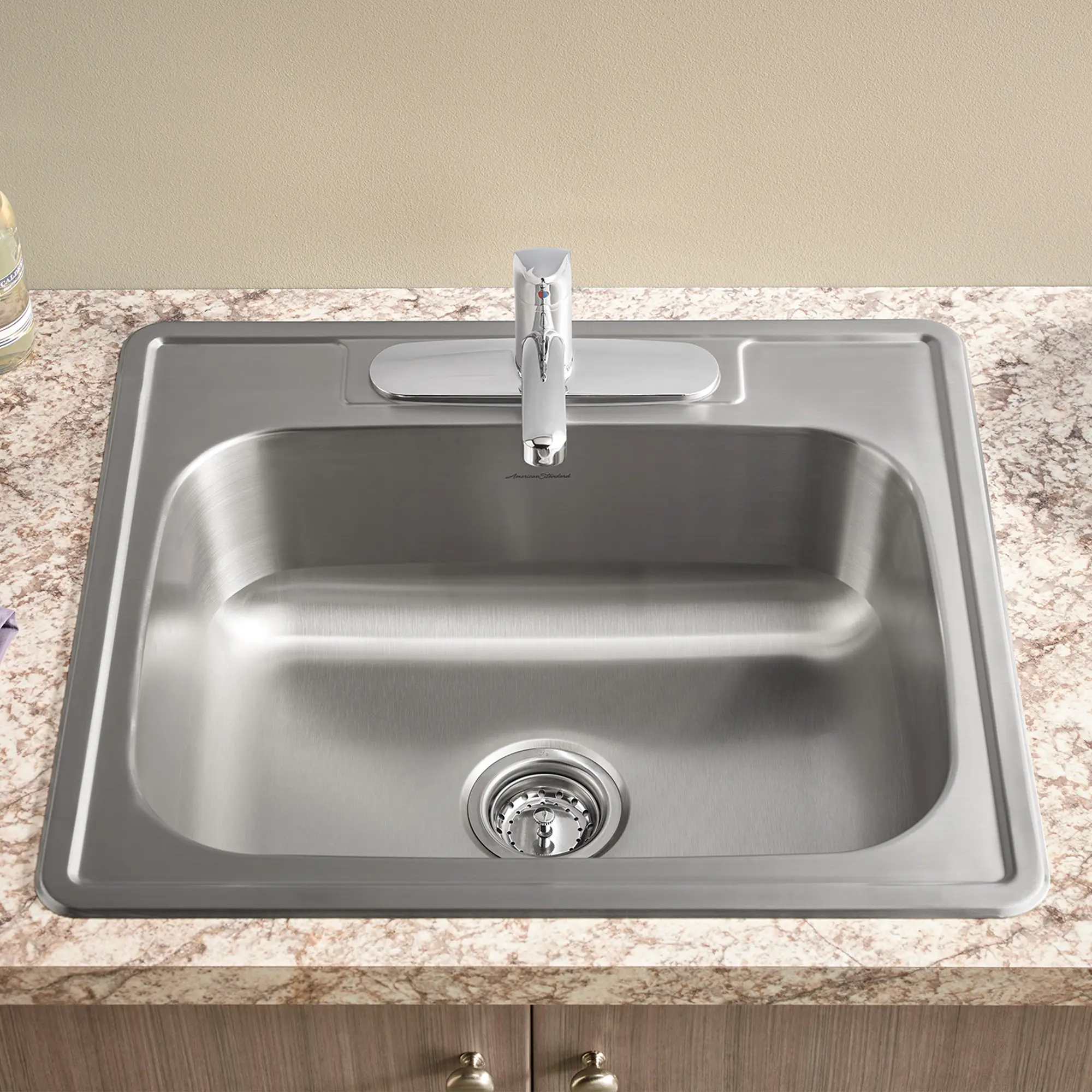 Colony® 15 x 15-Inch Stainless Steel 1-Hole Top Mount Single-Bowl ADA Kitchen Sink - Image 3