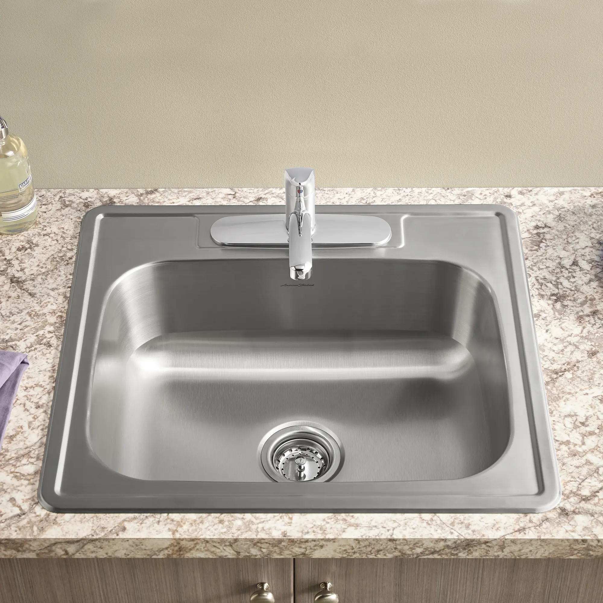 Colony® 15 x 15-Inch Stainless Steel 1-Hole Top Mount Single-Bowl ADA Kitchen Sink - Image 4