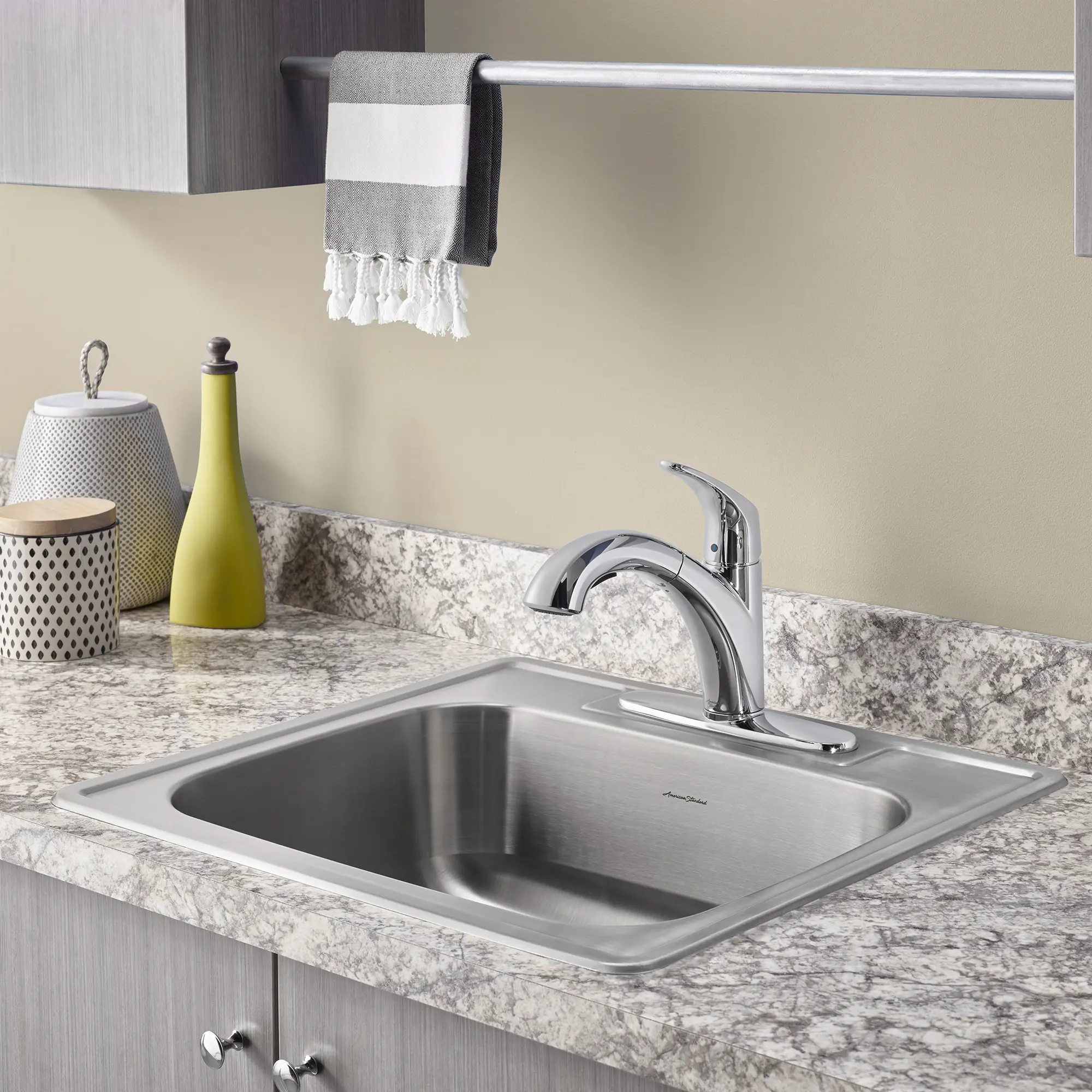 Colony® 25 x 22-Inch Stainless Steel 4-Hole Topmount Single-Bowl Kitchen Sink - Image 2