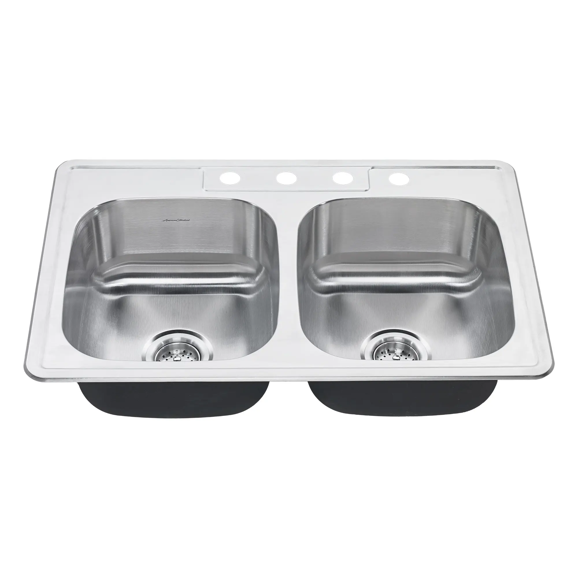 Colony® 33 x 22-Inch Stainless Steel 4-Hole Topmount Double-Bowl Kitchen Sink - Image 2