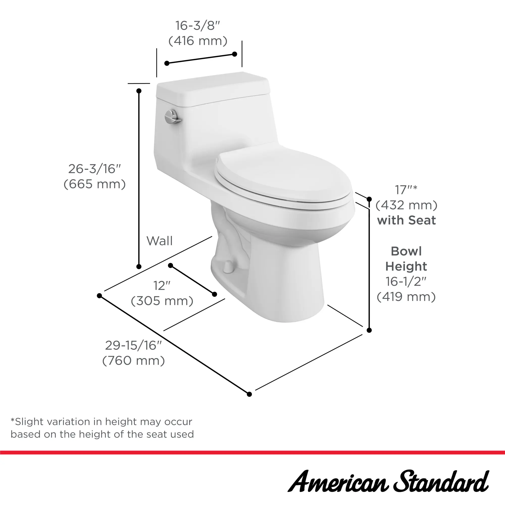 Colony® One-Piece 1.28 gpf/4.8 Lpf Chair Height Elongated Toilet With Seat - Image 12