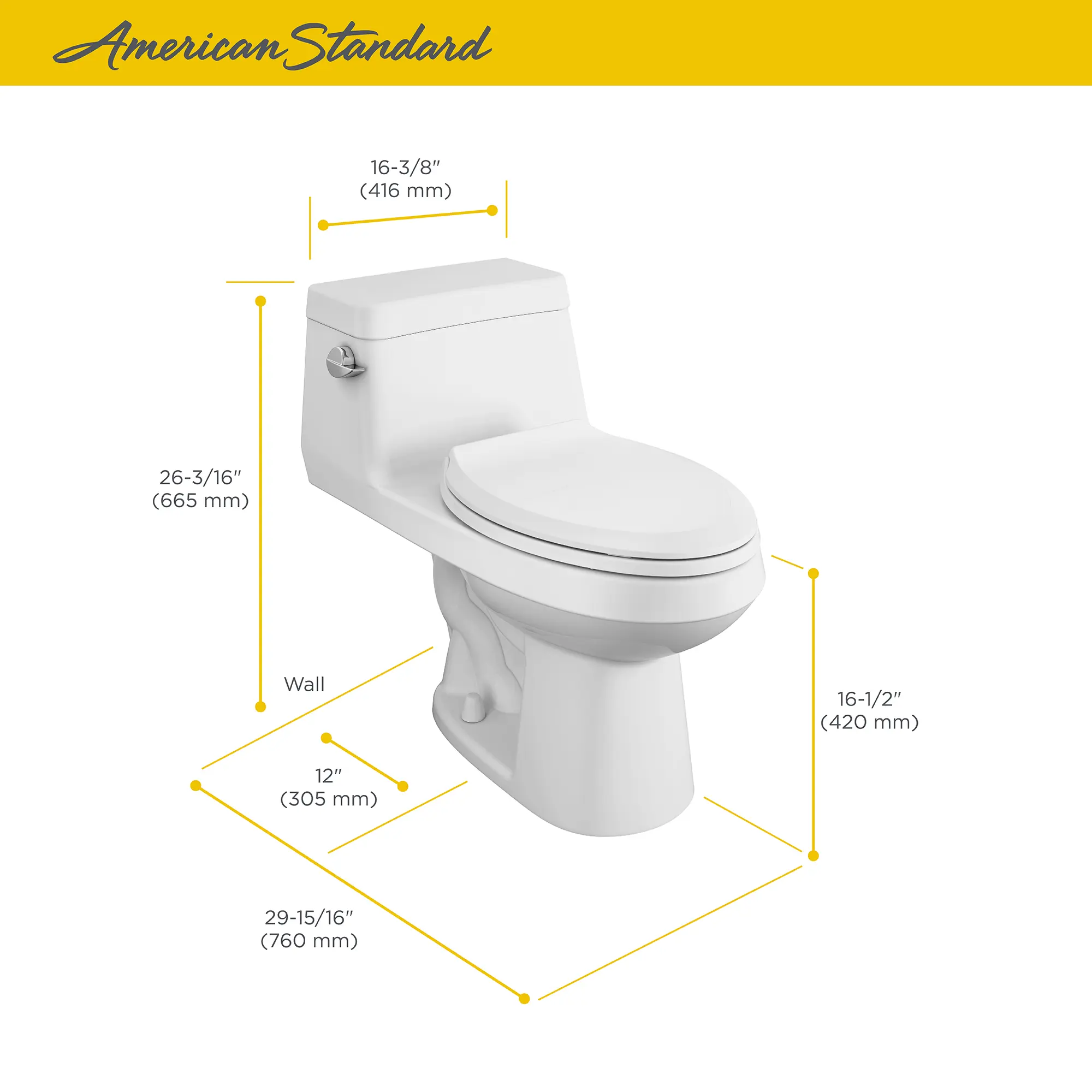 Colony® One-Piece 1.28 gpf/4.8 Lpf Chair Height Elongated Toilet With Seat - Image 25