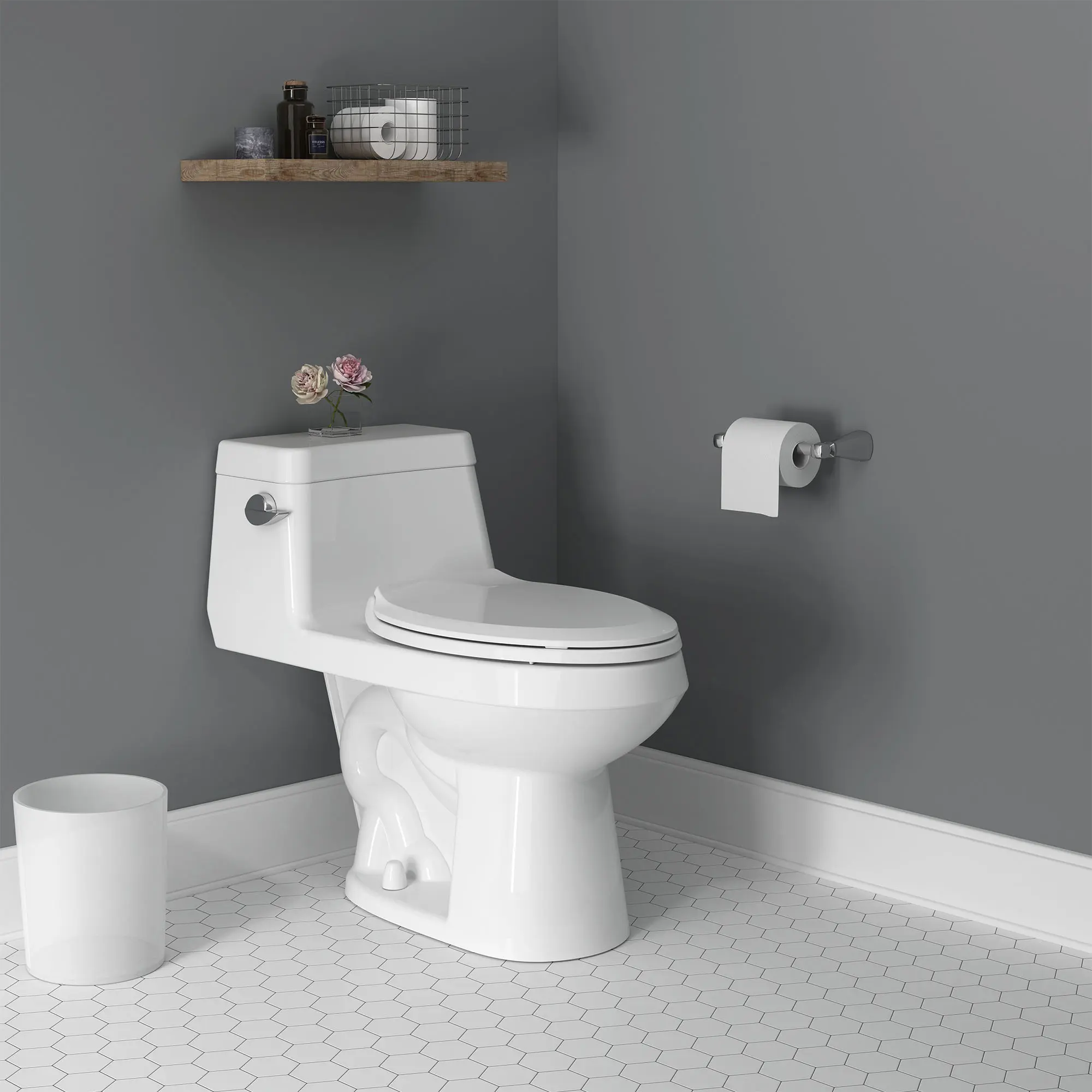 Colony® One-Piece 1.28 gpf/4.8 Lpf Chair Height Elongated Toilet With Seat - Image 6