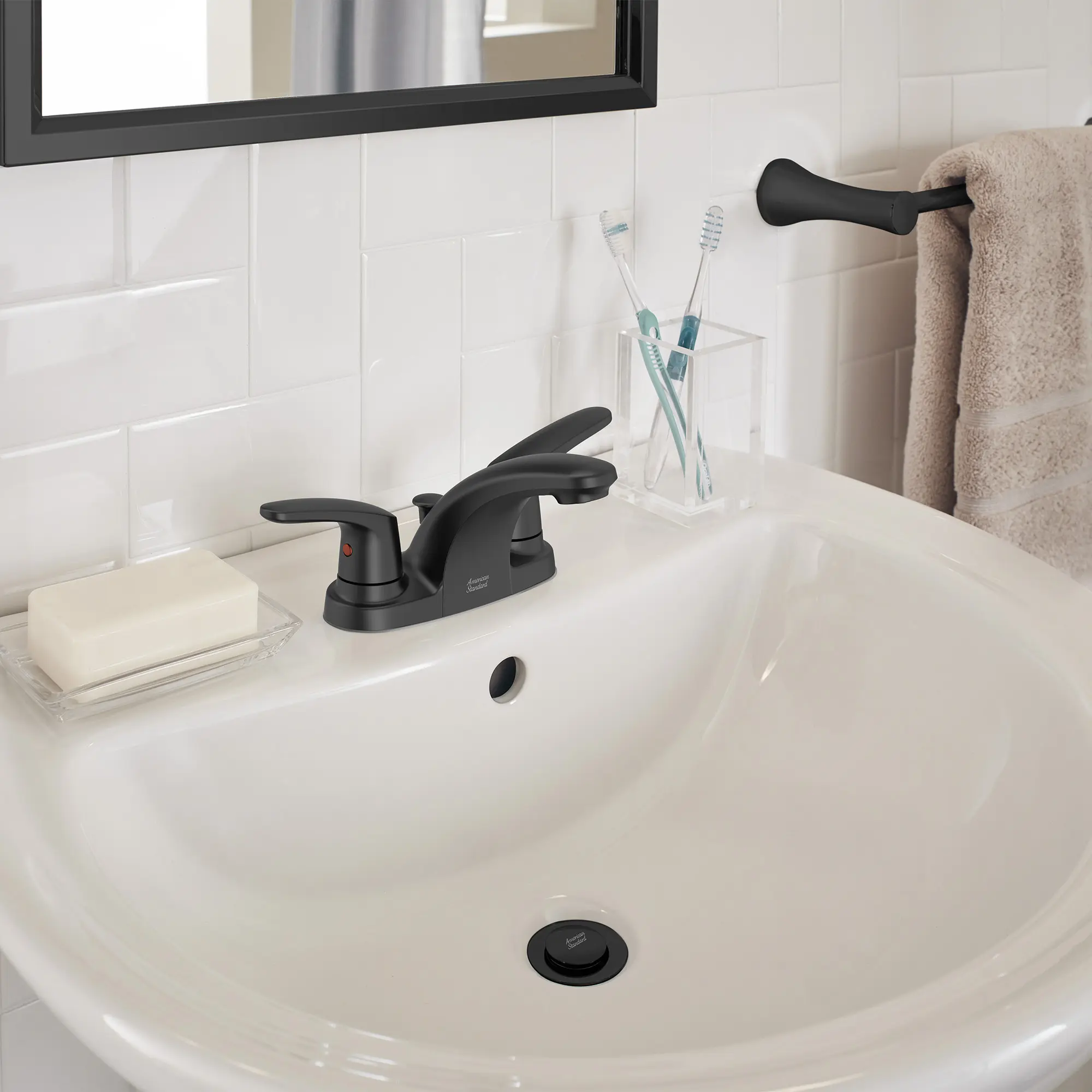 Colony® PRO 4-Inch Centerset 2-Handle Bathroom Faucet 1.2 gpm/4.5 Lpm Less Drain, With Lever Handles - Image 14