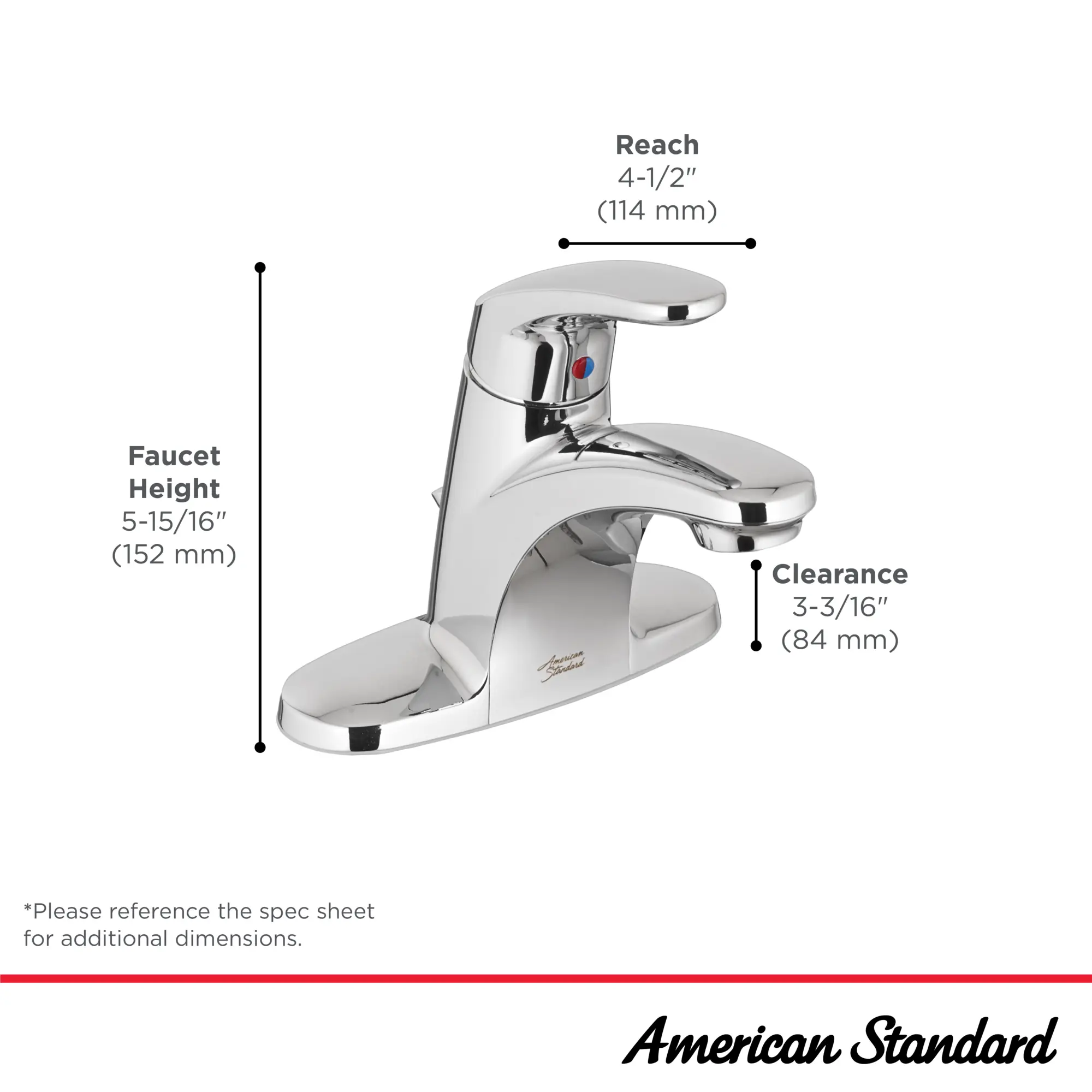 Colony® PRO 4-Inch Centerset Single-Handle Bathroom Faucet 1.2 gpm/4.5 Lpm Less Drain With Lever Handle - Image 41