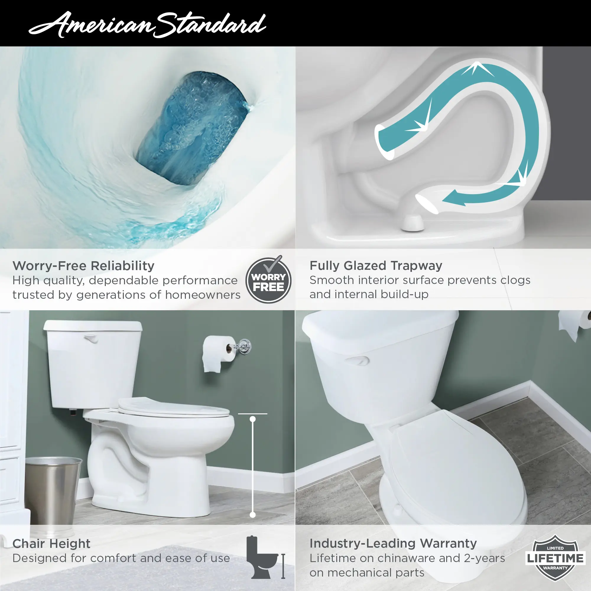 Colony® Two-Piece 1.6 gpf/6.0 Lpf Chair Height Elongated 10-Inch Rough Toilet Less Seat - Image 12