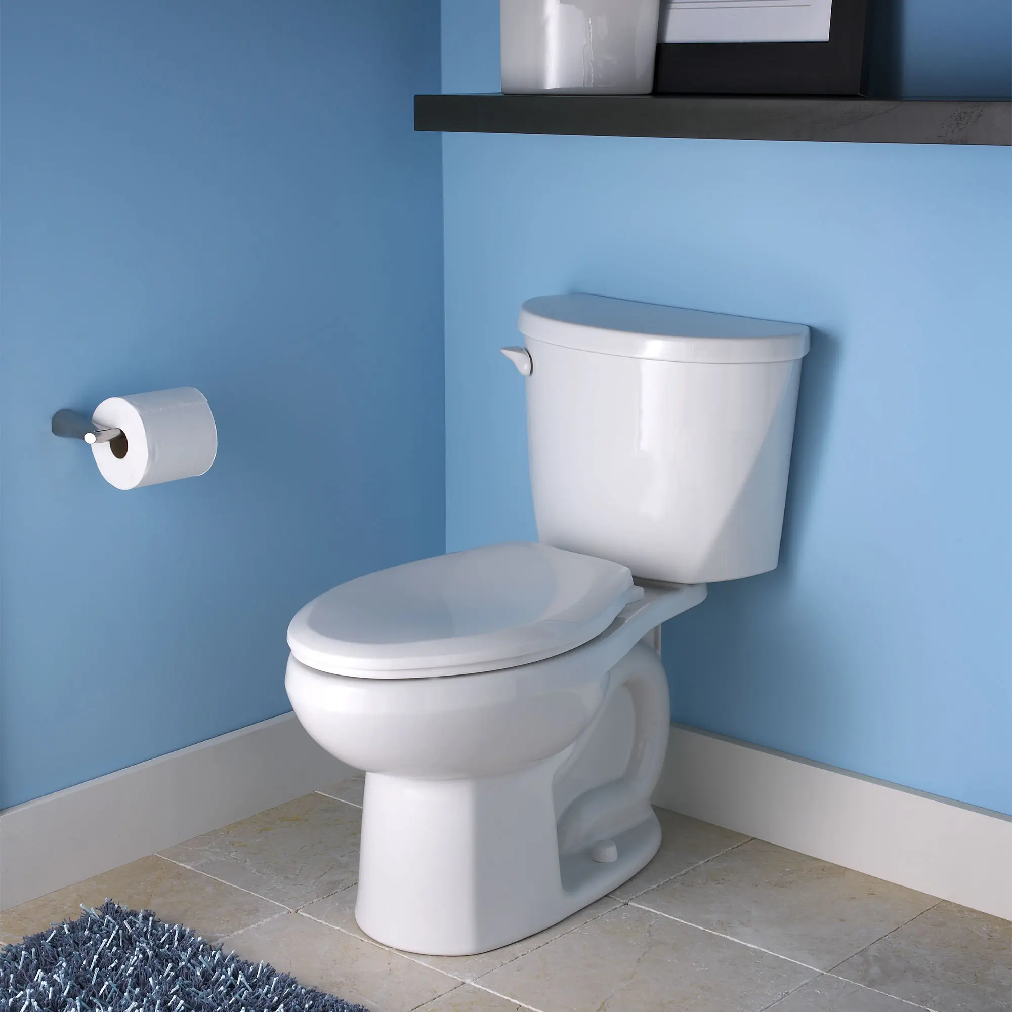 Colony® Two-Piece 1.6 gpf/6.0 Lpf Chair Height Elongated Right Hand Trip Lever Toilet Less Seat - Image 4