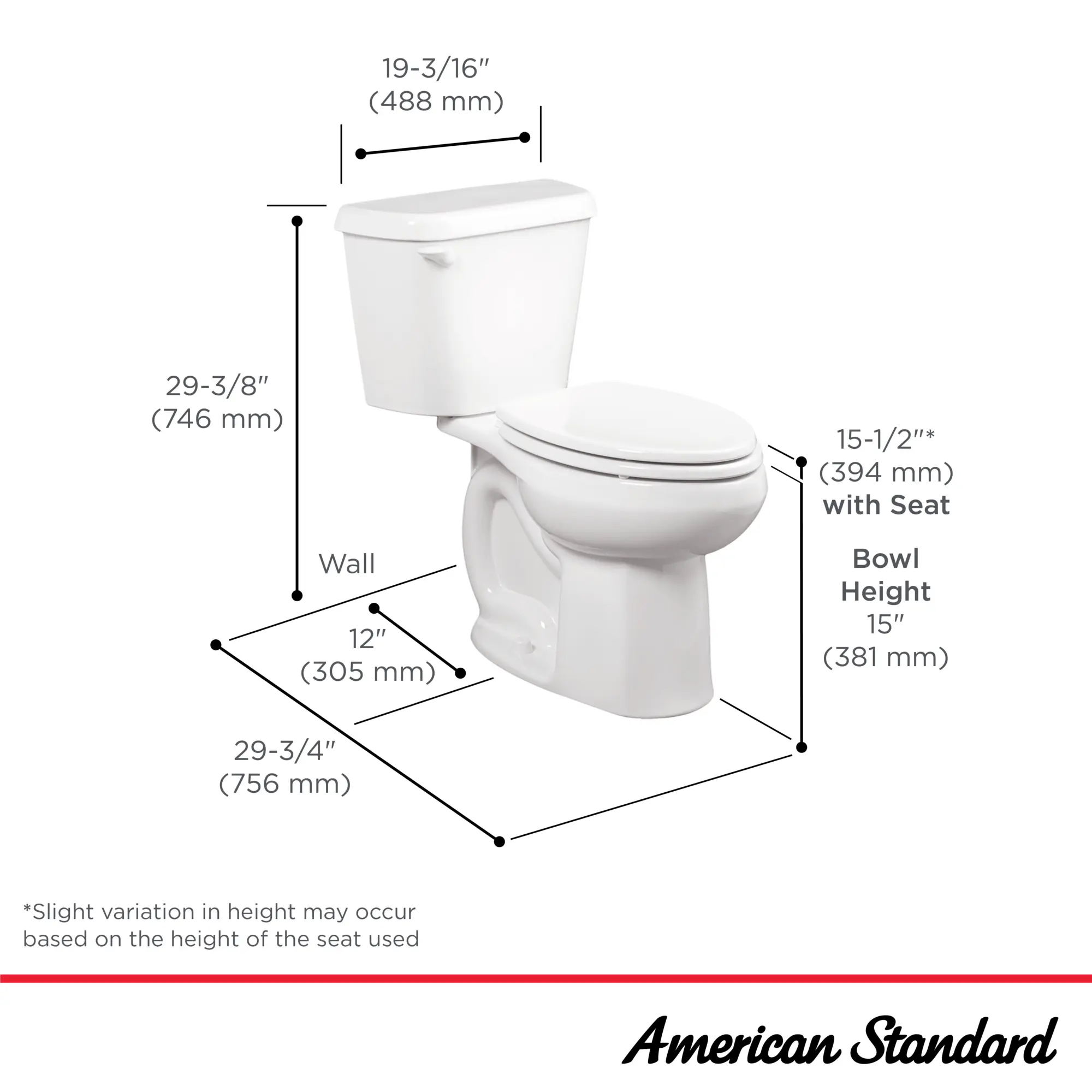 Colony Round Front Toilet 12" Rough-in 1.6 gpf - Image 7