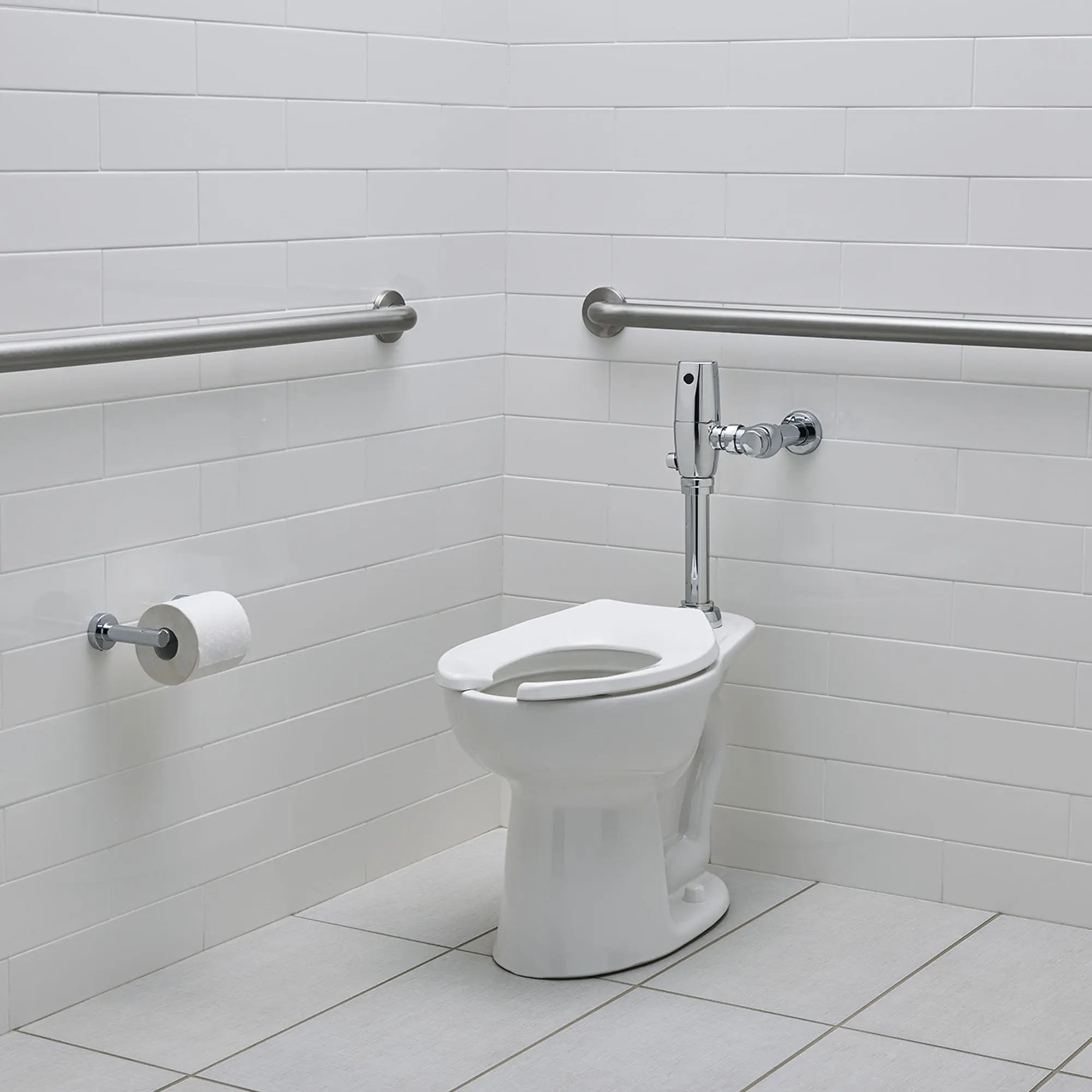 Commercial Heavy Duty Open Front Elongated Toilet Seat with EverClean® Surface and Self-sustaining Hinges - Image 9