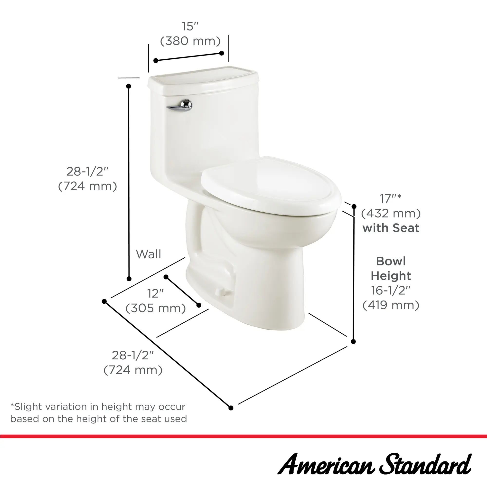 Compact Cadet® 3 One-Piece 1.28 gpf/4.8 Lpf Chair Height Elongated Toilet With Seat - Image 21