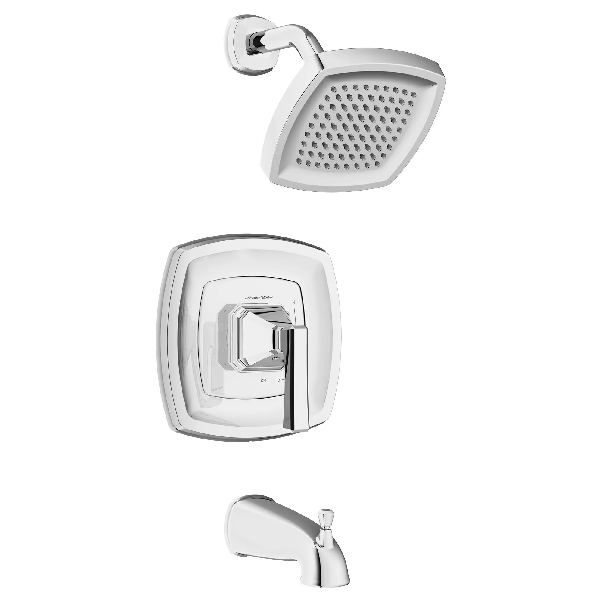 Crawford 2.5 gpm/9.5 L/min Tub and Shower Trim Kit With Showerhead, Double Ceramic Pressure Balance Cartridge With Lever Handle - Image 8