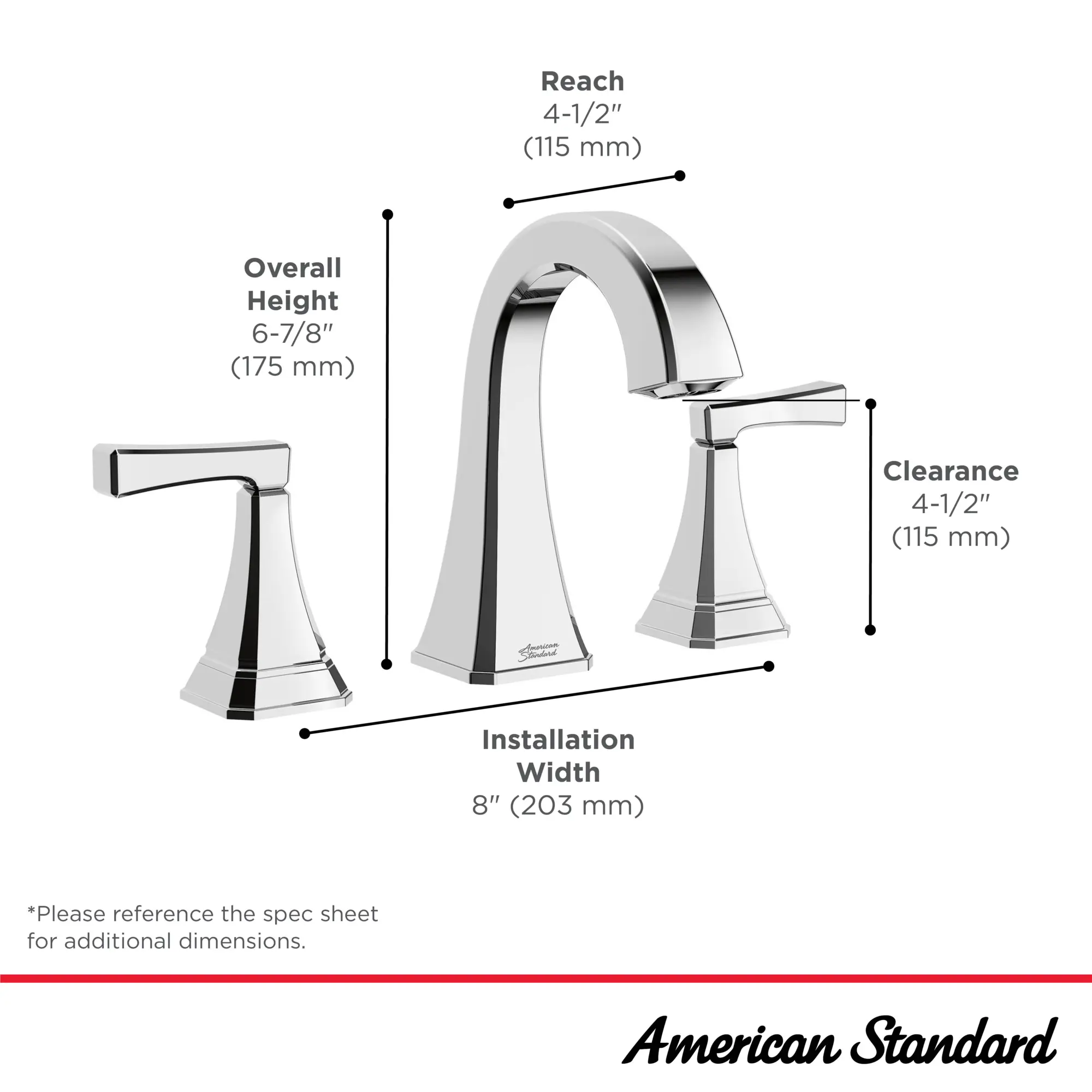 Crawford 8-Inch Widespread 2-Handle Bathroom Faucet 1.2 gpm/4.5 L/min With Lever Handles - Image 12