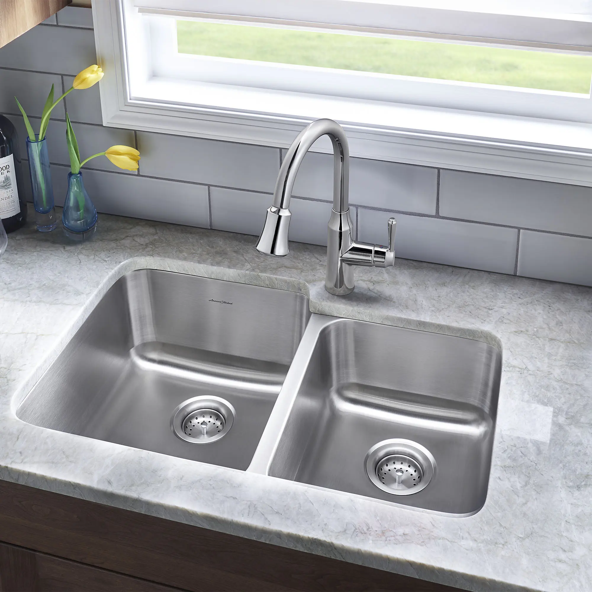Danville® 31 x 20-Inch 60/40 Stainless Steel Double-Bowl Kitchen Sink - Image 3