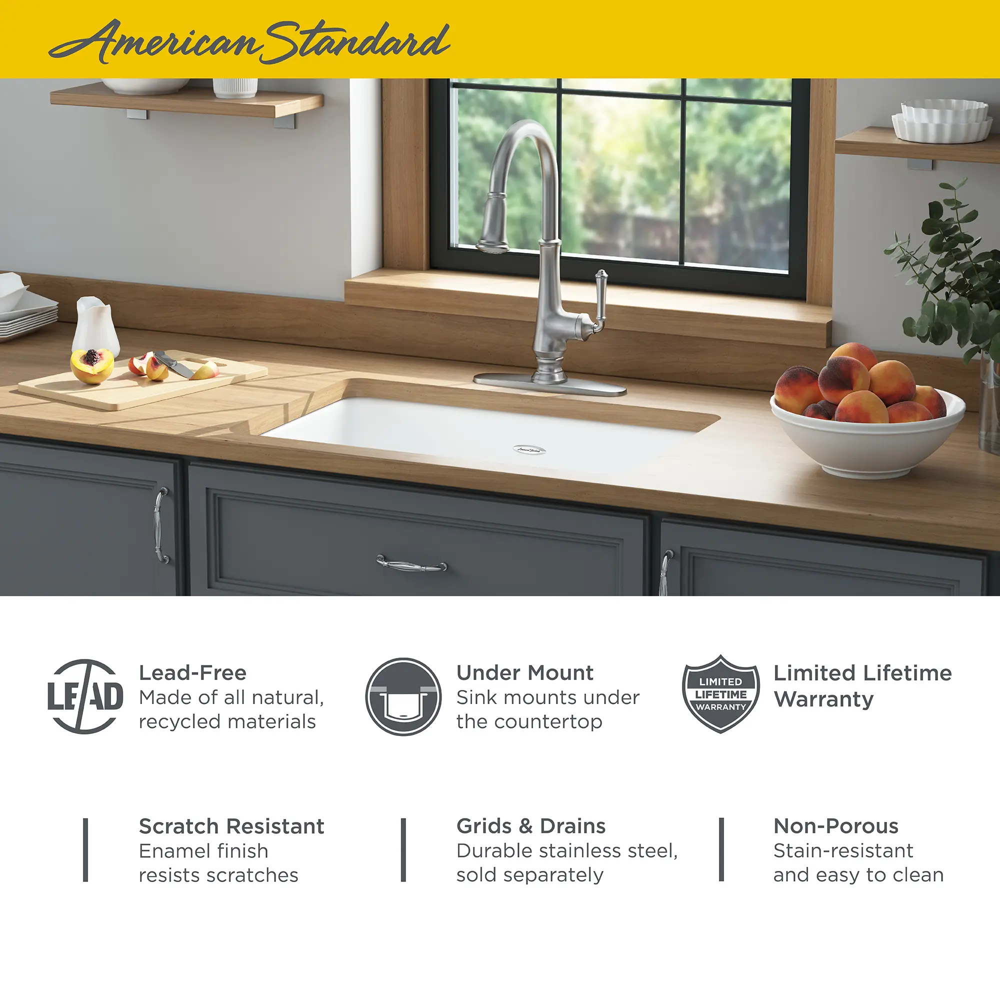 Delancey 30 x 19-Inch Cast Iron Undermount Single-Bowl Kitchen Sink - Image 7