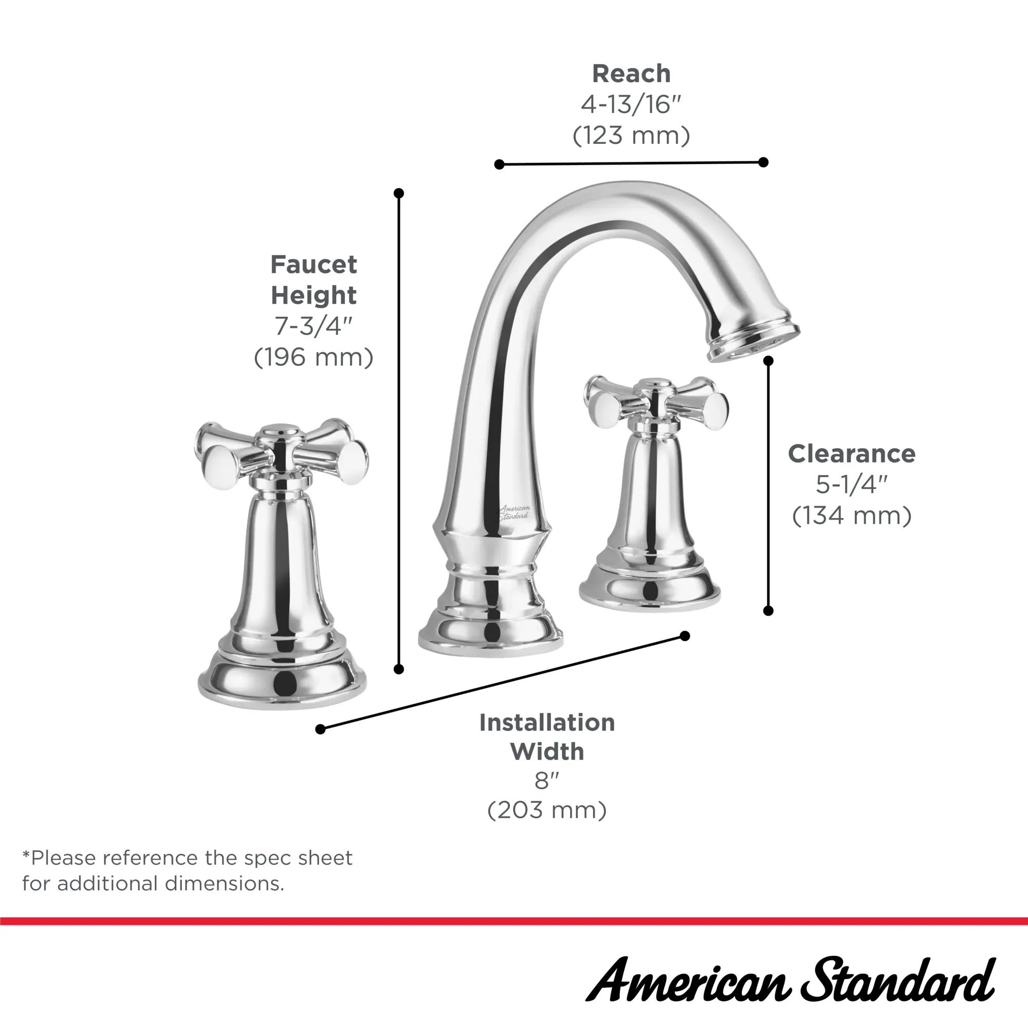 Delancey® 8-Inch Widespread 2-Handle Bathroom Faucet 1.2 gpm/4.5 L/min With Cross Handles - Image 23