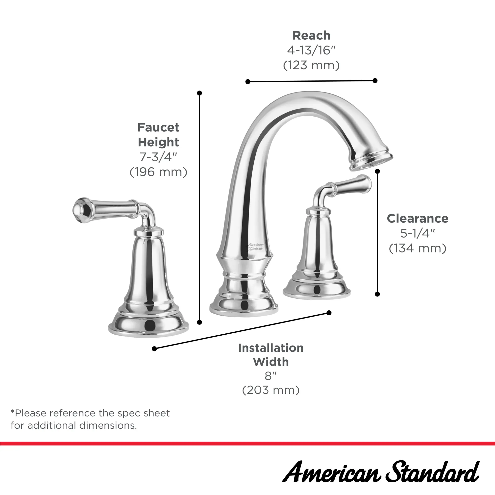 Delancey® 8-Inch Widespread 2-Handle Bathroom Faucet 1.2 gpm/4.5 L/min With Lever Handles - Image 28