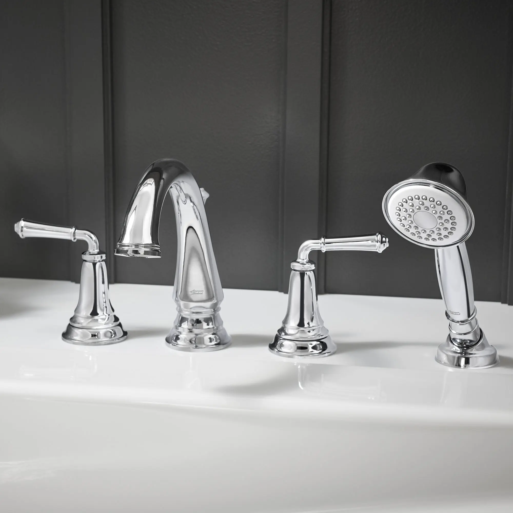 Delancey® Bathtub Faucet With Lever Handles and Personal Shower for Flash® Rough-In Valve - Image 4