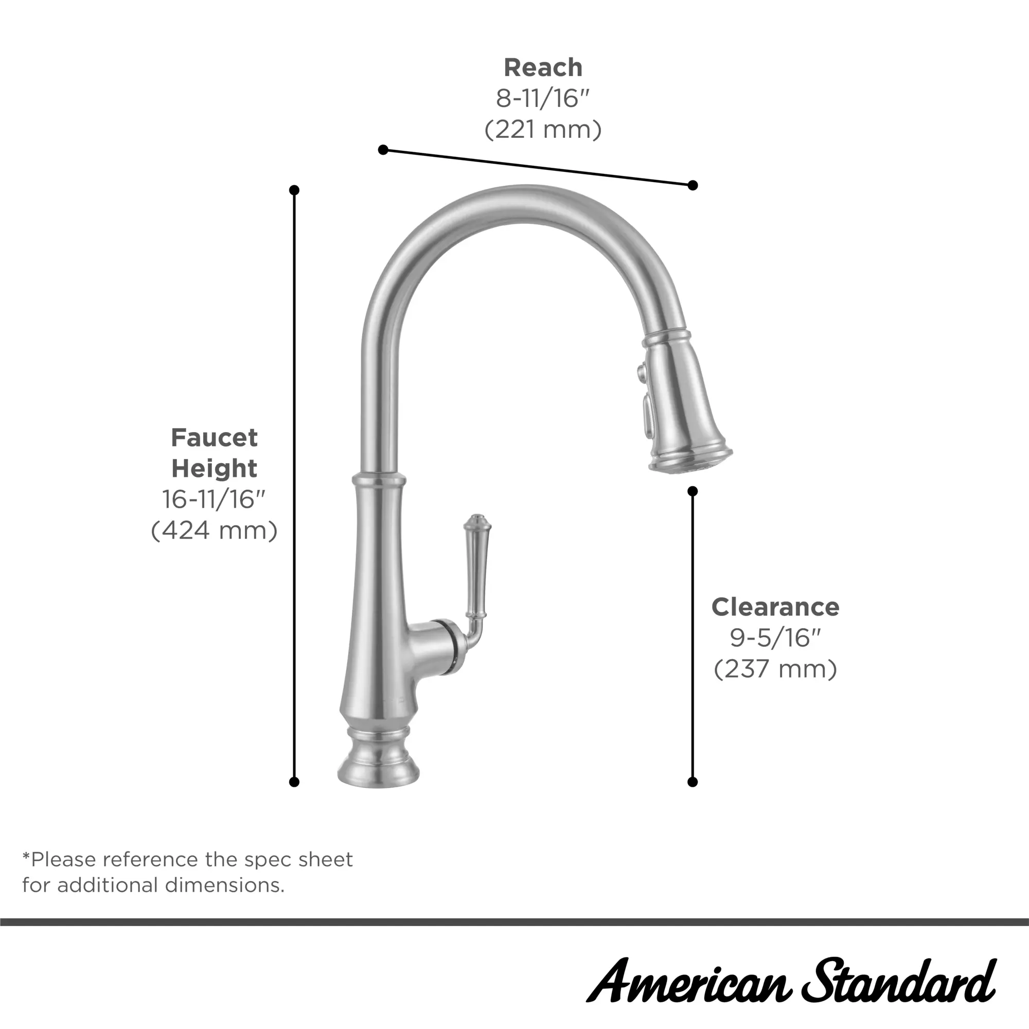Delancey® Single-Handle Pull-Down Dual Spray Function Kitchen Faucet 1.5 gpm/5.7 L/min - Image 23