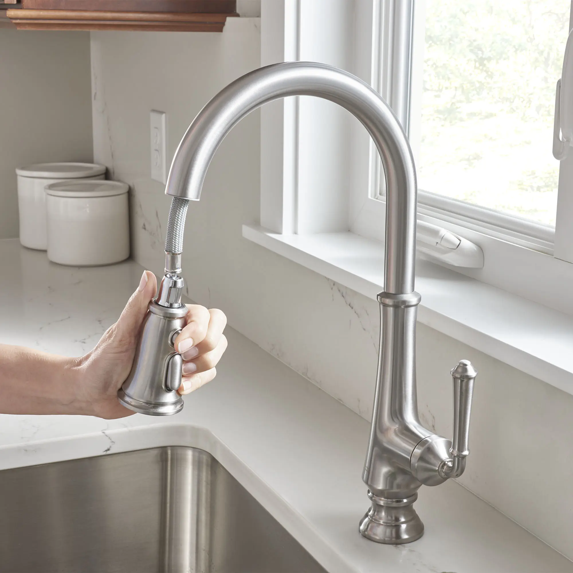 Delancey® Single-Handle Pull-Down Dual Spray Function Kitchen Faucet 1.5 gpm/5.7 L/min - Image 54