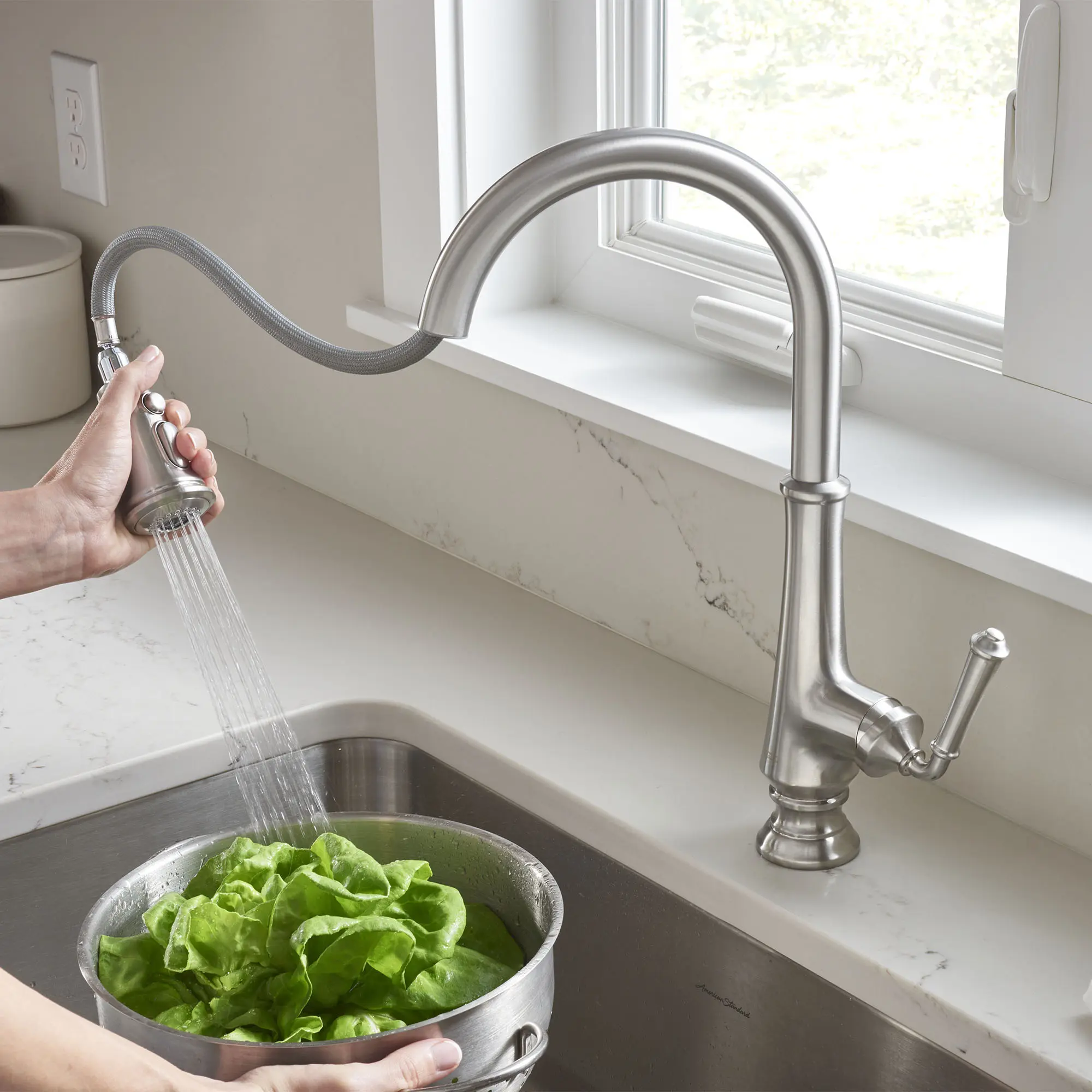Delancey® Single-Handle Pull-Down Dual Spray Function Kitchen Faucet 1.5 gpm/5.7 L/min - Image 68