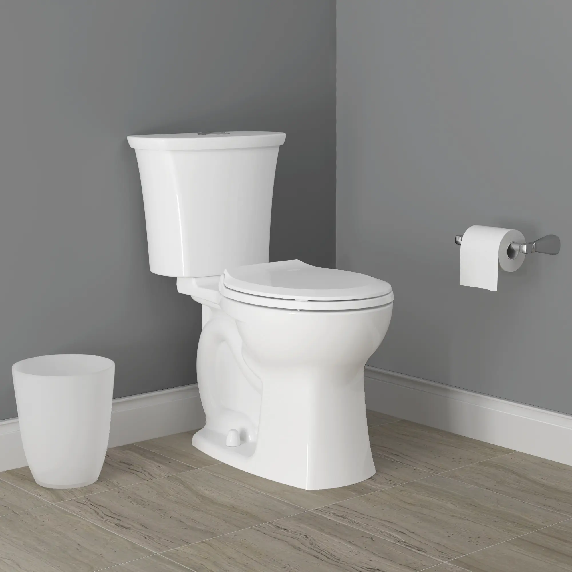 Edgemere 1.6 GPF/6.0 LPF 1.1 GPF/4.1 LPF Dual Flush Elongated-Front Toilet with Seat - Image 7
