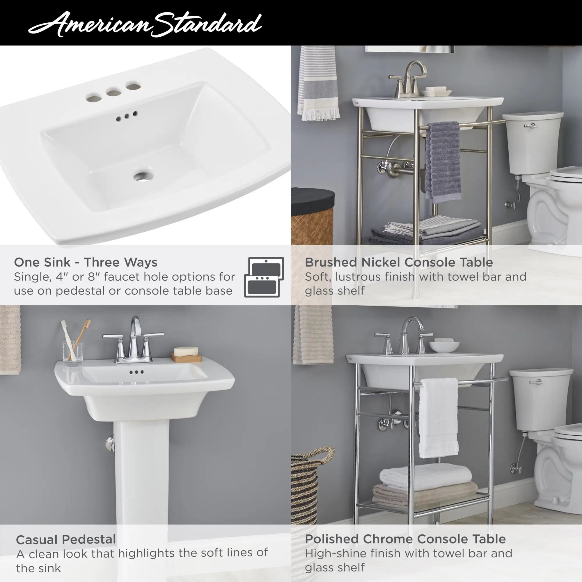 Edgemere 4-Inch Centerset Pedestal Sink Top - Image 23