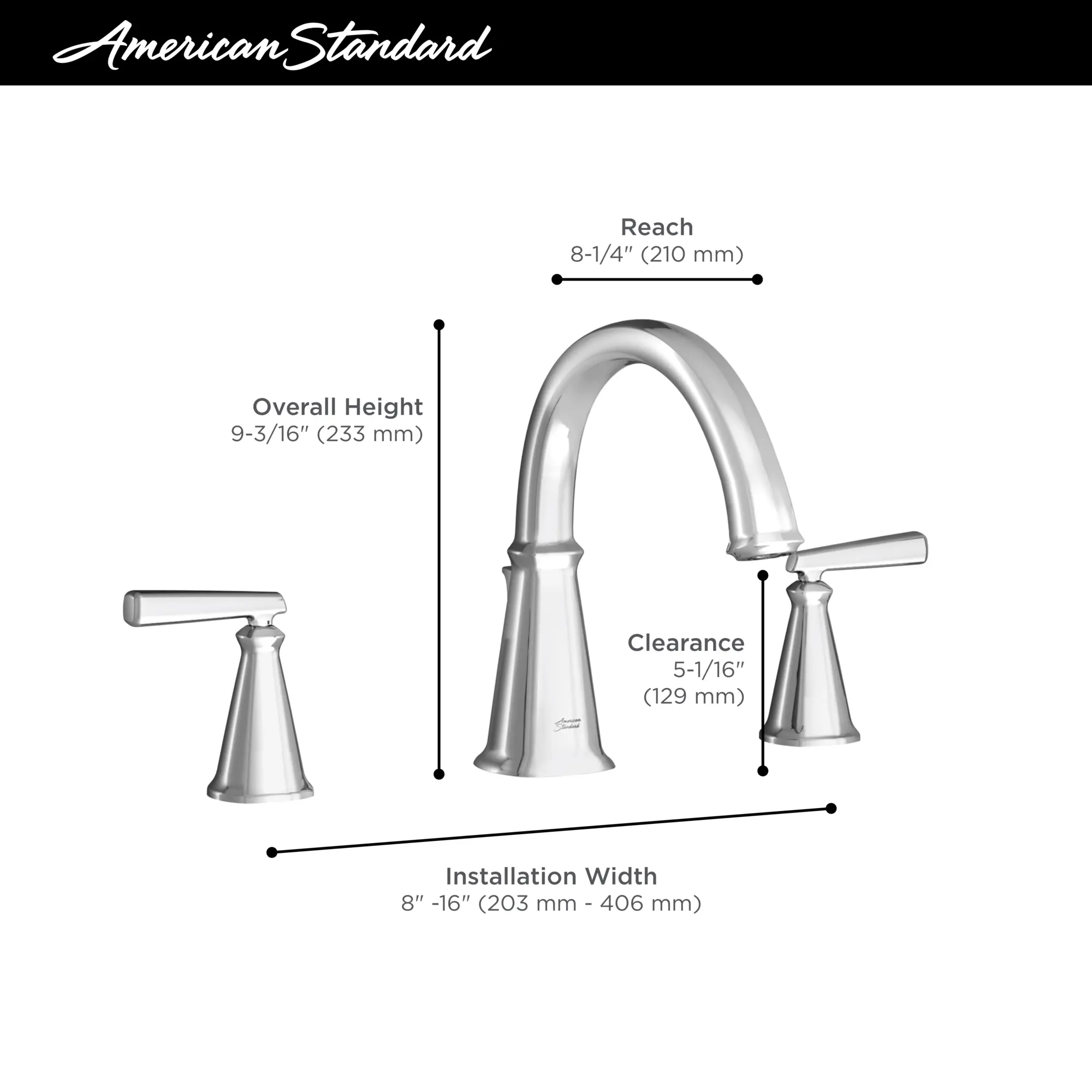 Edgemere® Bathtub Faucet With Lever Handles for Flash® Rough-In Valve - Image 6