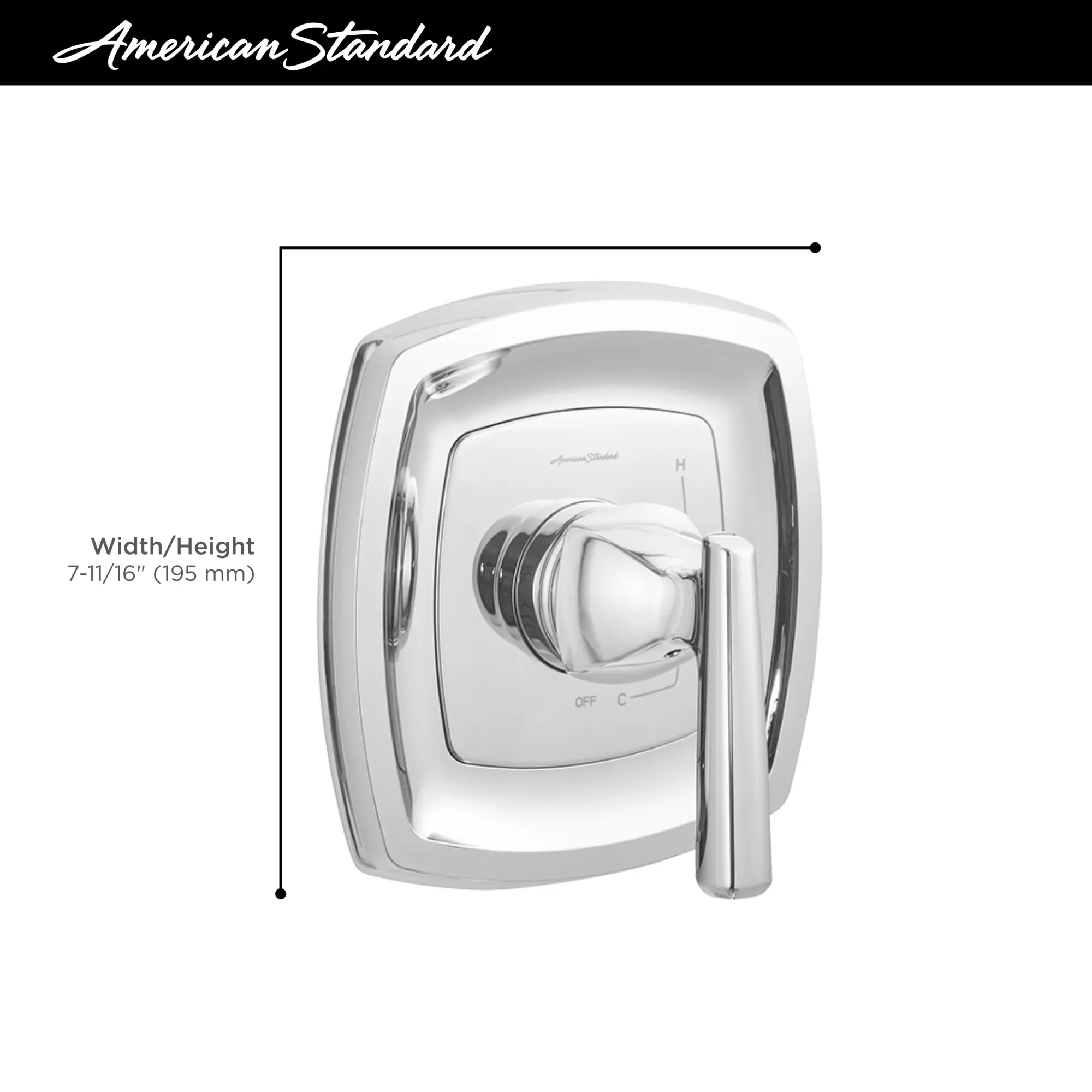 Edgemere® Valve Only Trim With Double Ceramic Pressure Balance Cartridge With Lever Handle - Image 6