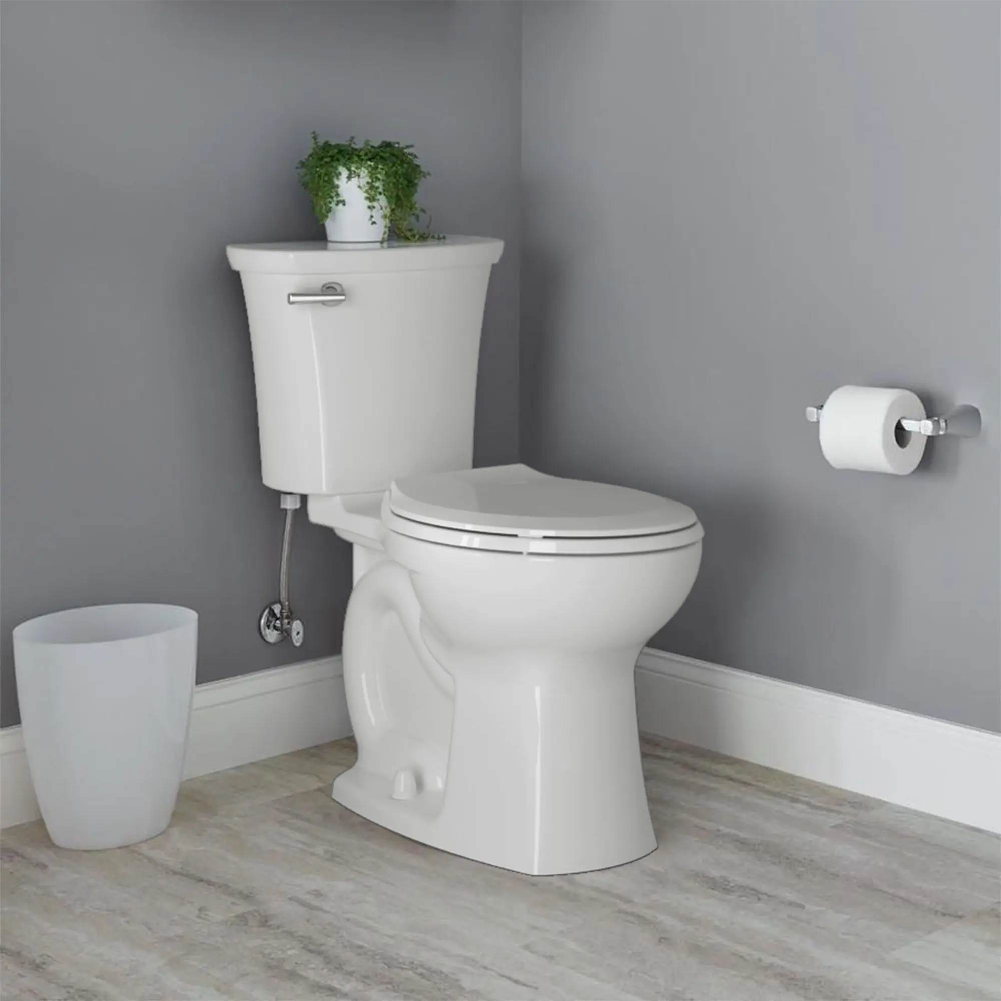 Edgemere Two-Piece 1.28 gpf/4.8 Lpf Chair Height Elongated 10-Inch Rough Toilet with Seat - Image 5