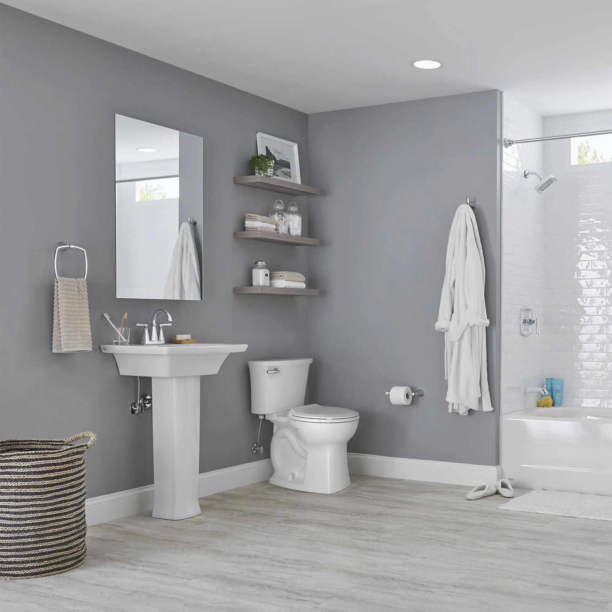 Edgemere Two-Piece 1.28 gpf/4.8 Lpf Chair Height Round Front 10-Inch Rough Toilet with Seat - Image 7