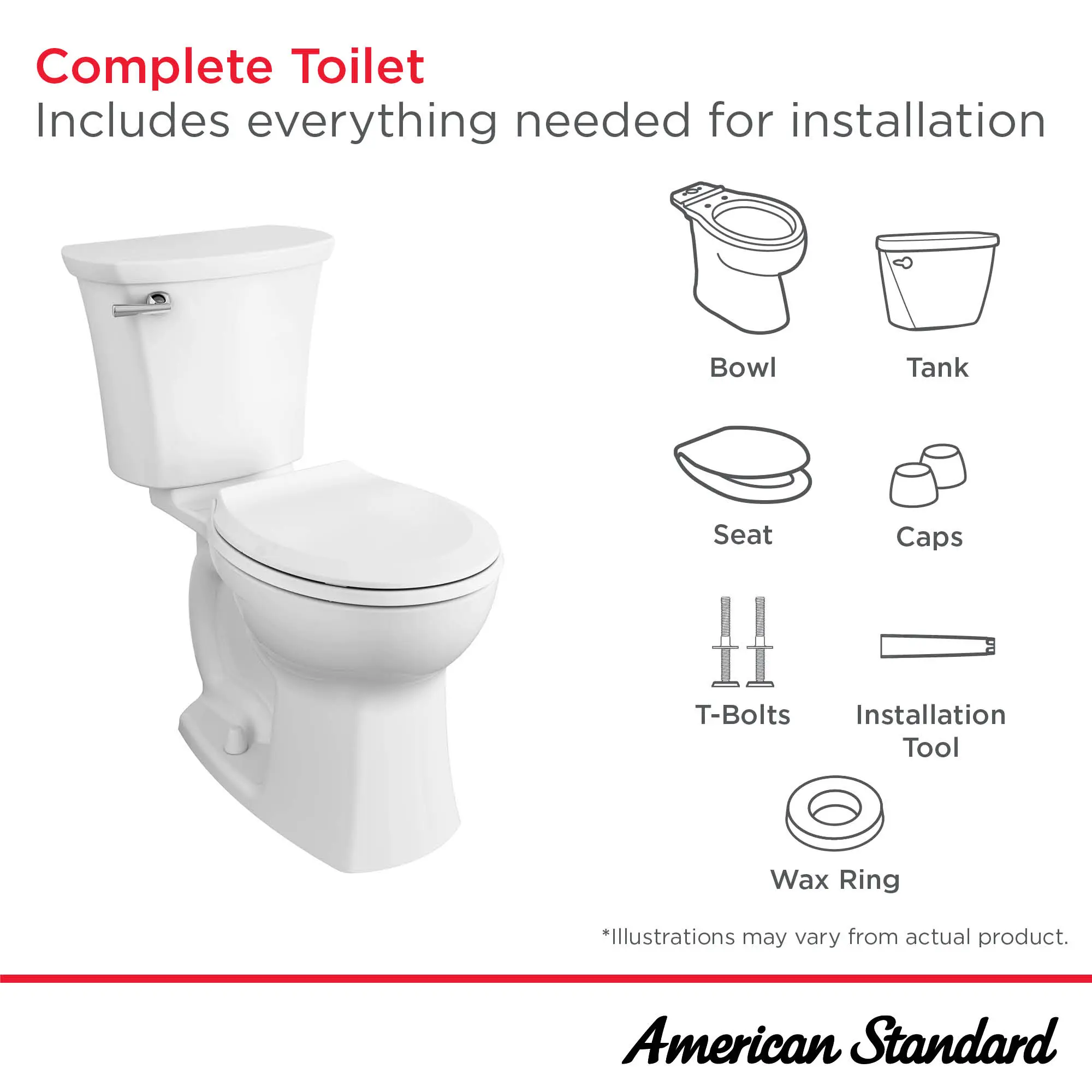Edgemere Two-Piece 1.28 gpf/4.8 Lpf Chair Height Round Front Toilet with Seat - Image 10