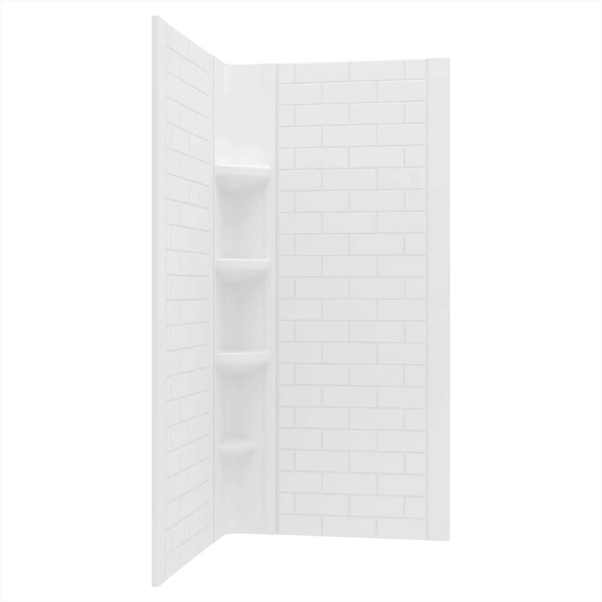 Elevate 36-In. x 36-In. x 72-In. Subway Pattern 2pc Shower Surround - Image 3