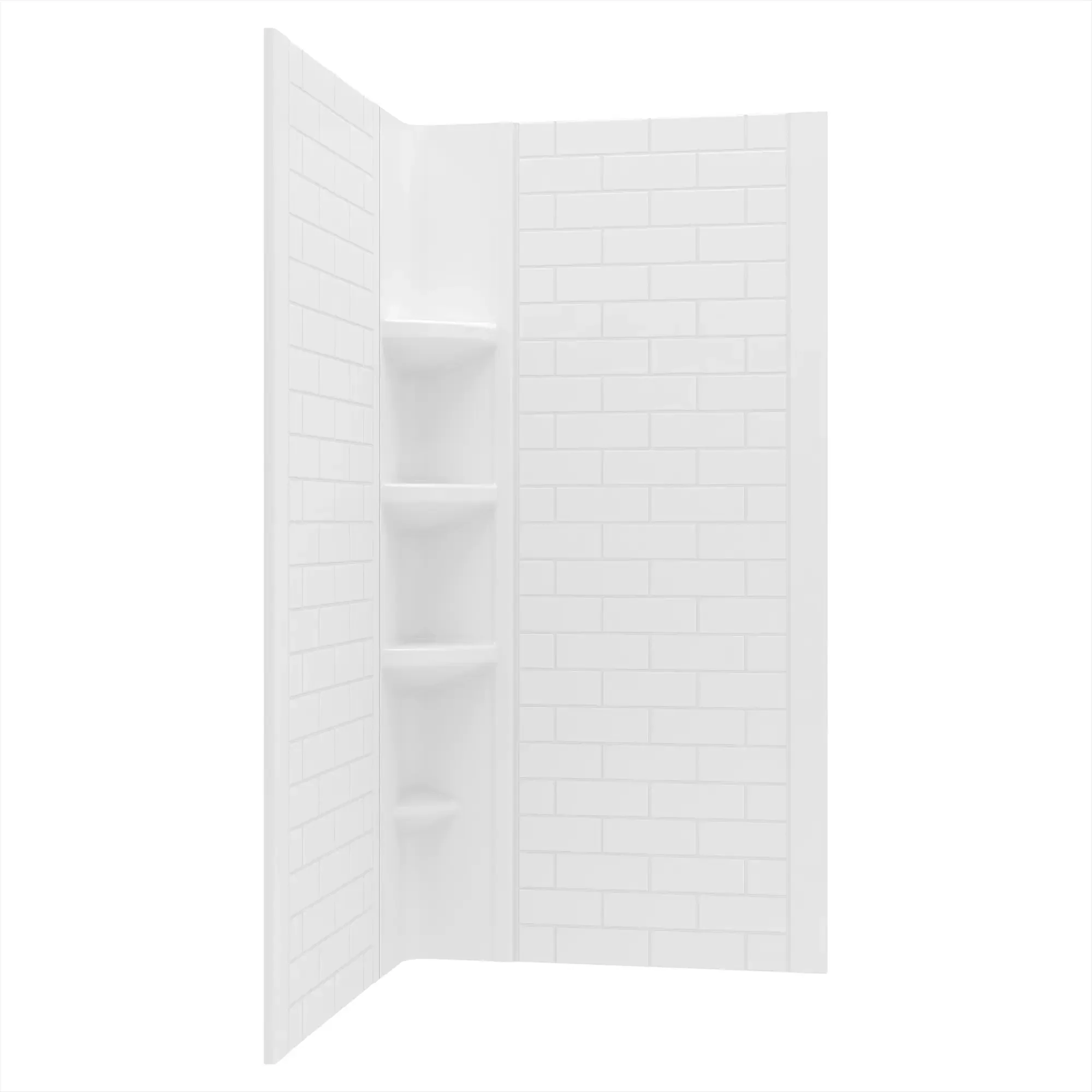 Elevate 38-In. x 38-In. x 74-In. Subway Pattern 2-pc Shower Surround - Image 13