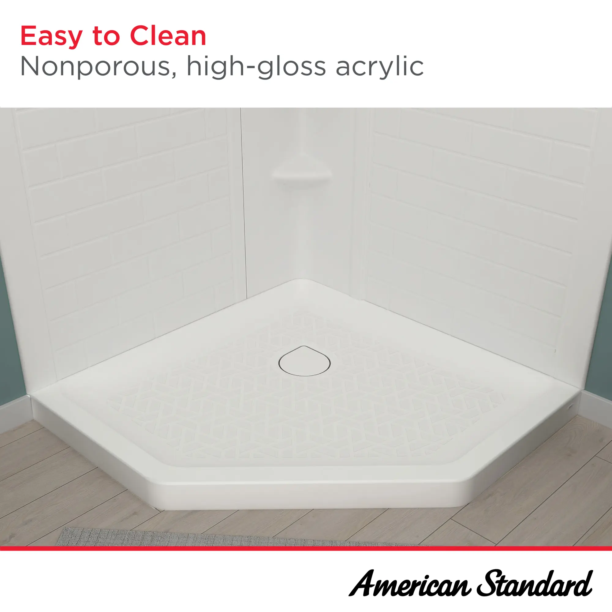 Elevate 38-inch Neo-Angle Base with Center Drain Outlet - Image 12