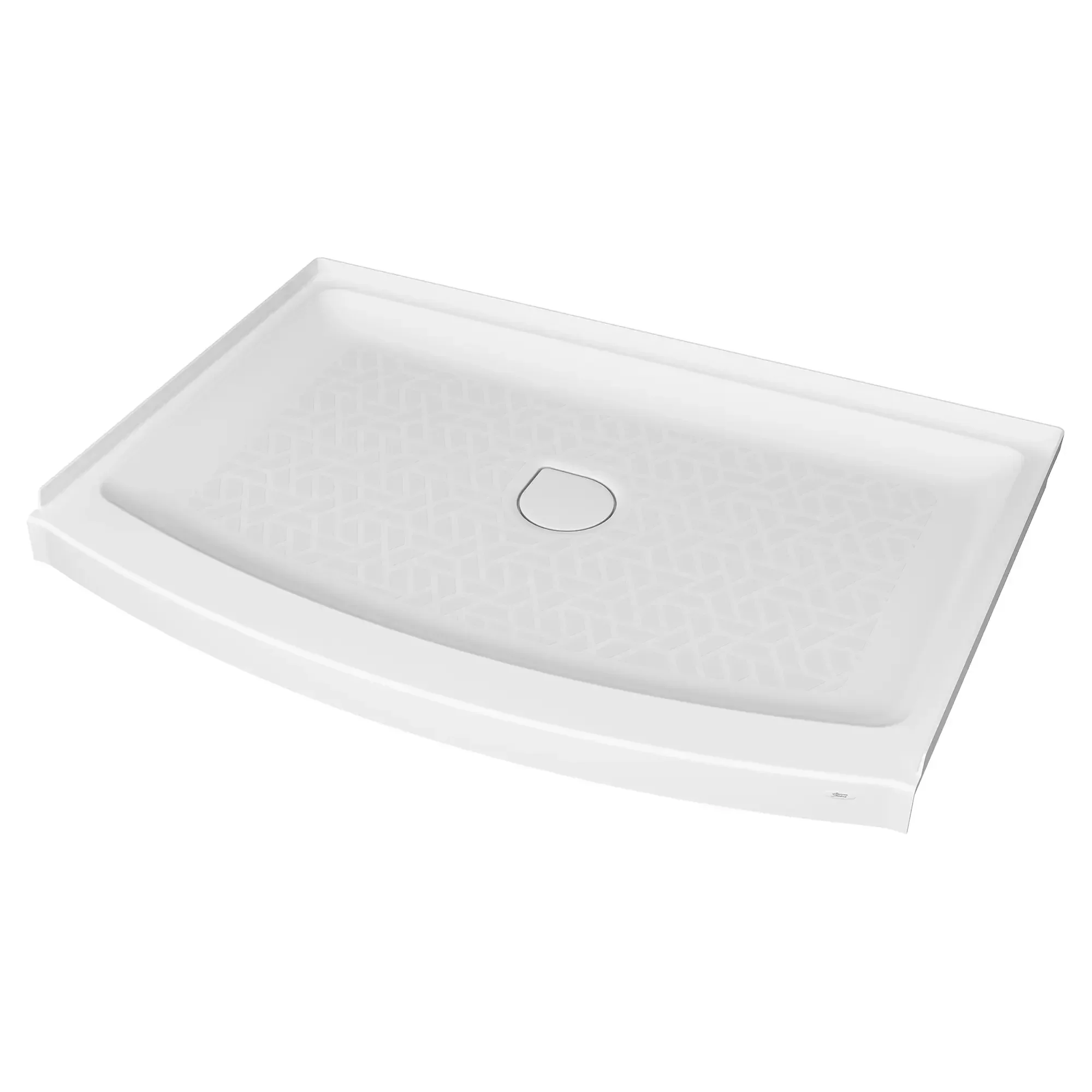 Elevate 48x30-inch Curved Shower Base with Center Drain Outlet - Image 3