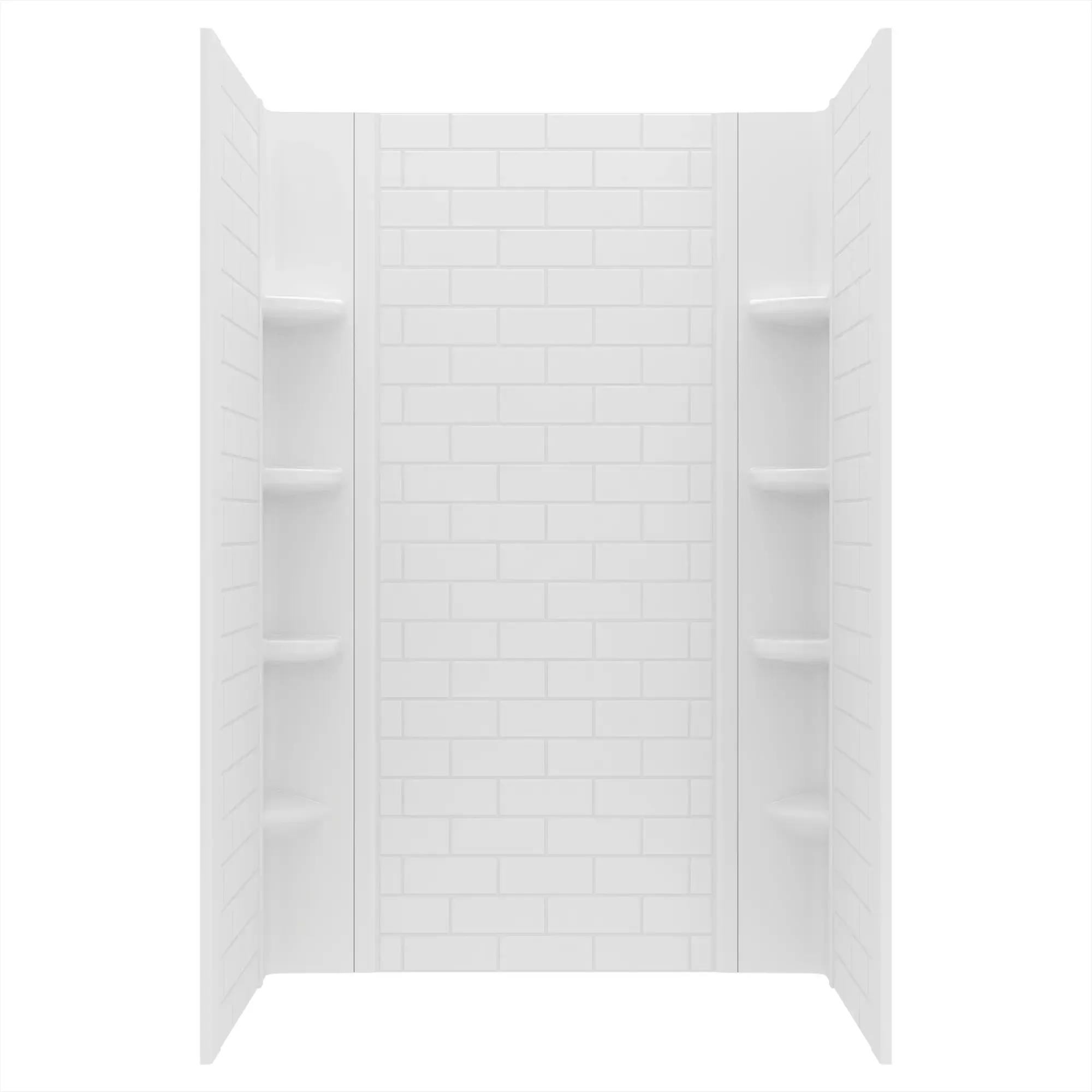 Elevate 48x72-inch Subway Pattern 3-Piece Shower Surround - Image 13