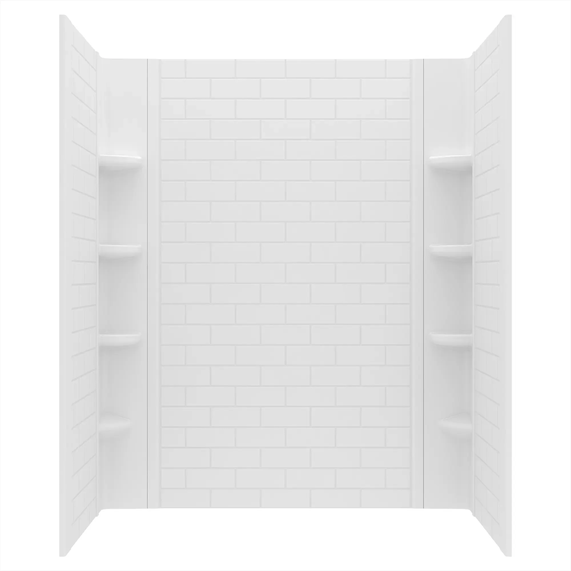 Elevate 60x72-inch Subway Pattern 3-Piece Shower Surround - Image 2