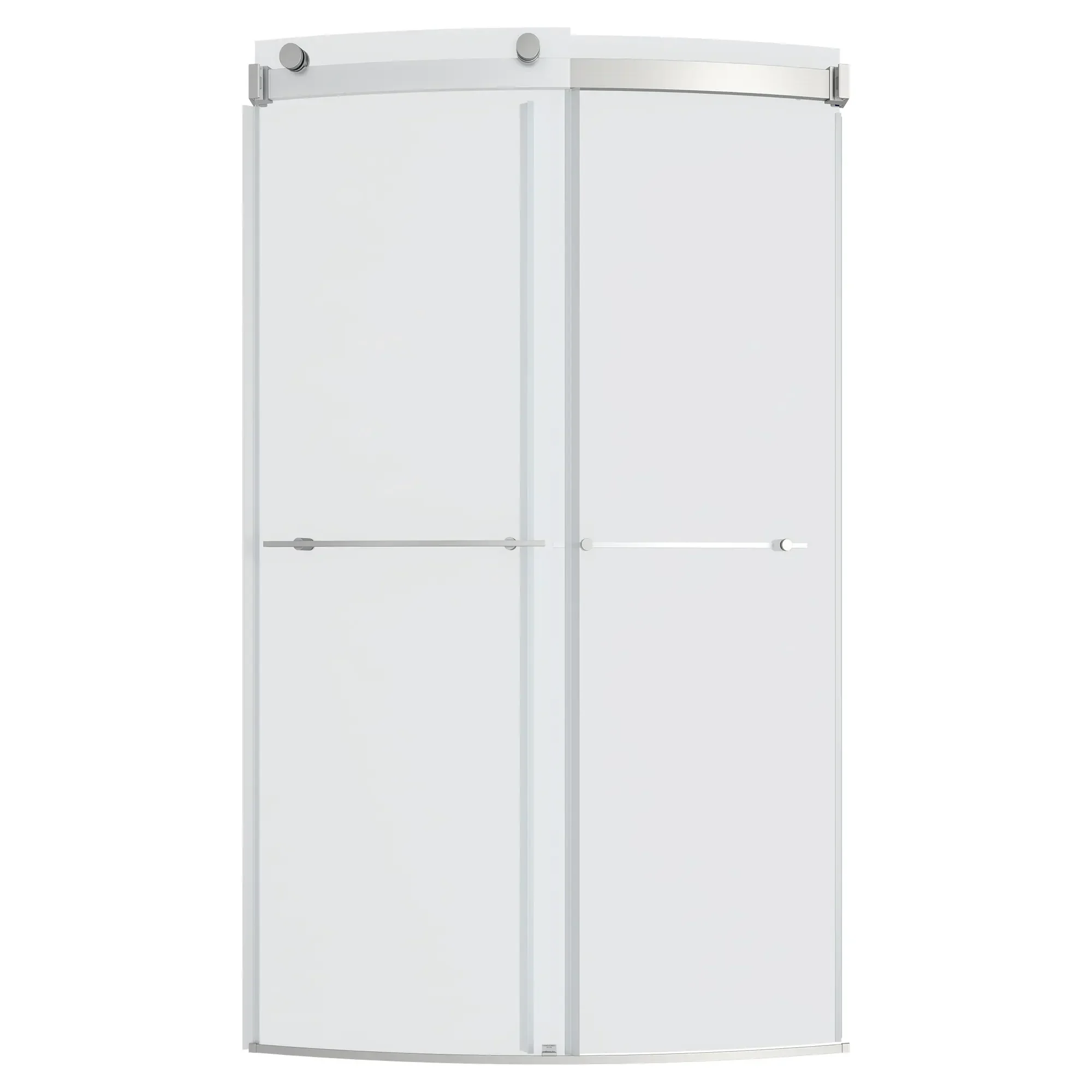 Elevate Frameless 48x72-inch Top-Roller Curved Sliding Shower Door