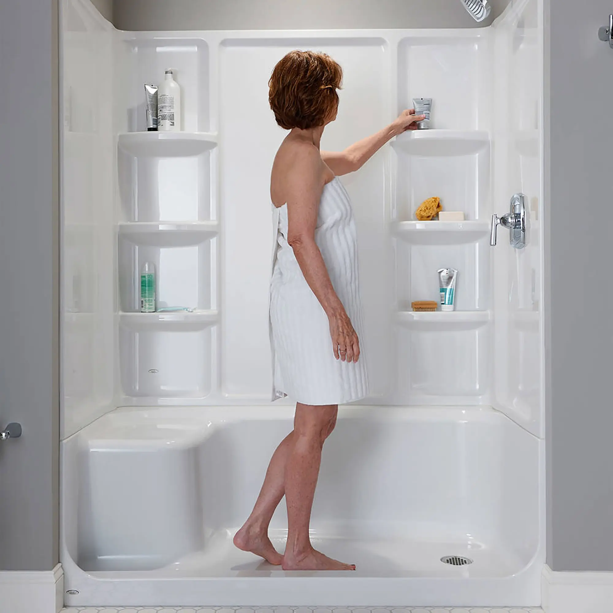 Elevate Seated Shower Base - Right Hand Outlet - Image 10