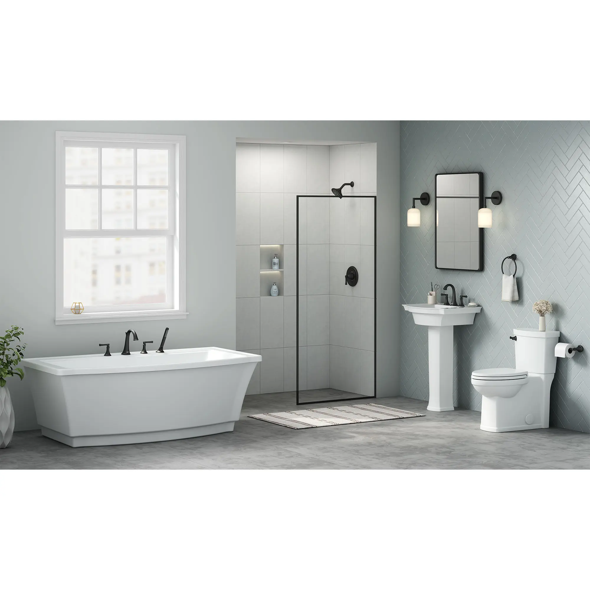 Estate Bathtub Faucet With Personal Shower for Flash® Rough-In Valve With Lever Handles - Image 13