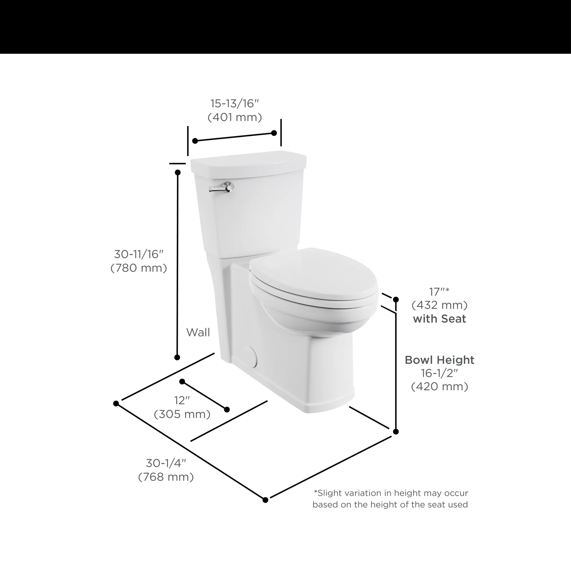 Estate® Skirted Two-Piece 1.28 gpf/4.8 Lpf Chair Height Elongated Toilet With Seat - Image 17
