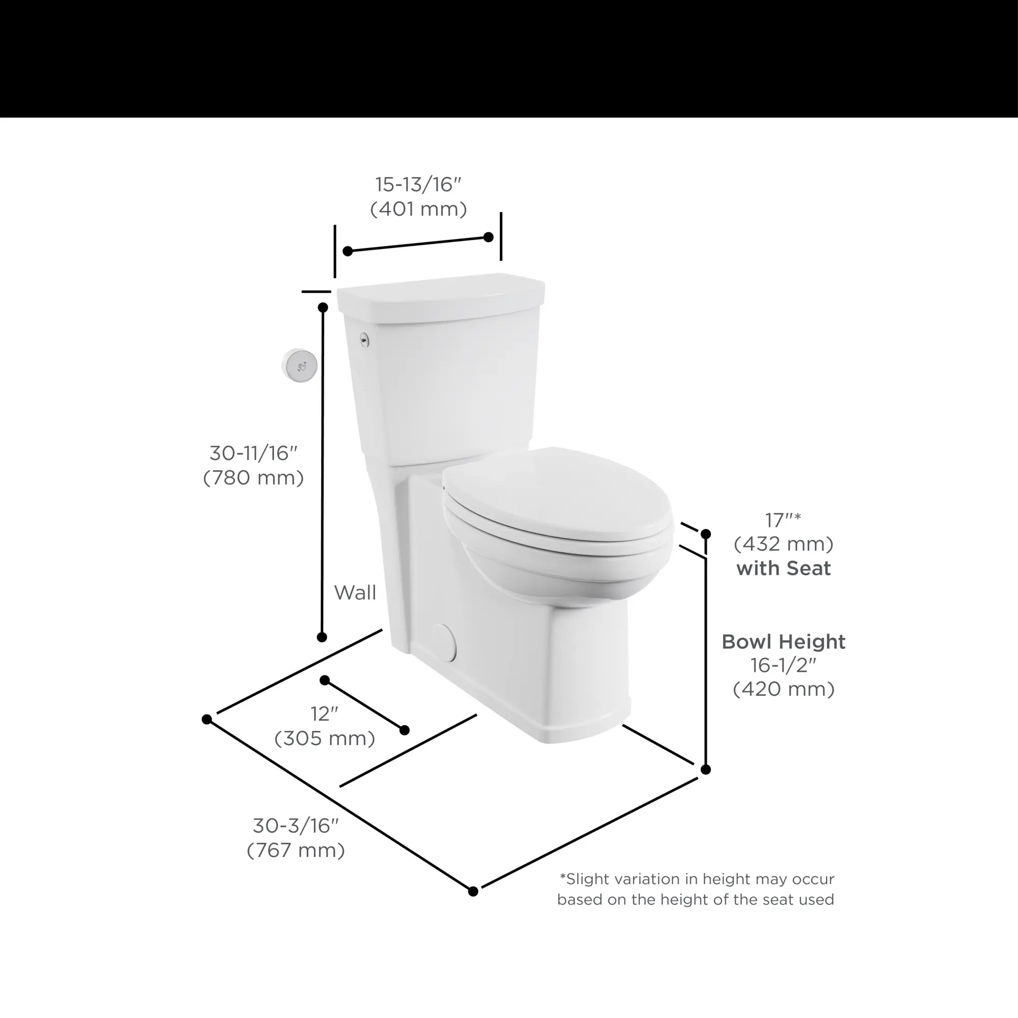 Estate® Touchless Skirted Two-Piece 1.28 gpf/4.8 Lpf Chair Height Elongated Toilet With Seat - Image 13