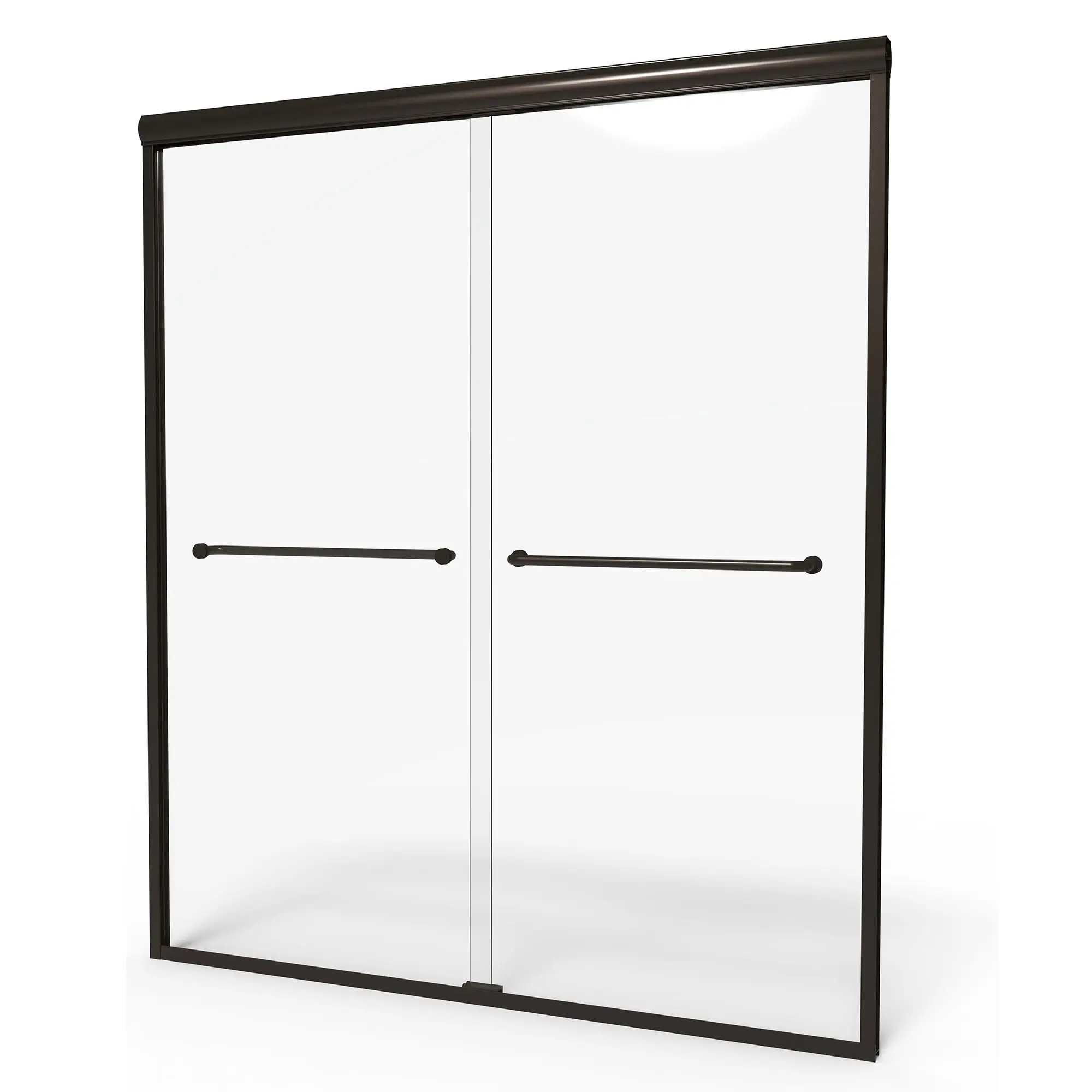 Euro 48 x 70-Inch Height Semi-Frameless Sliding Shower Door with Clear Glass - Image 37