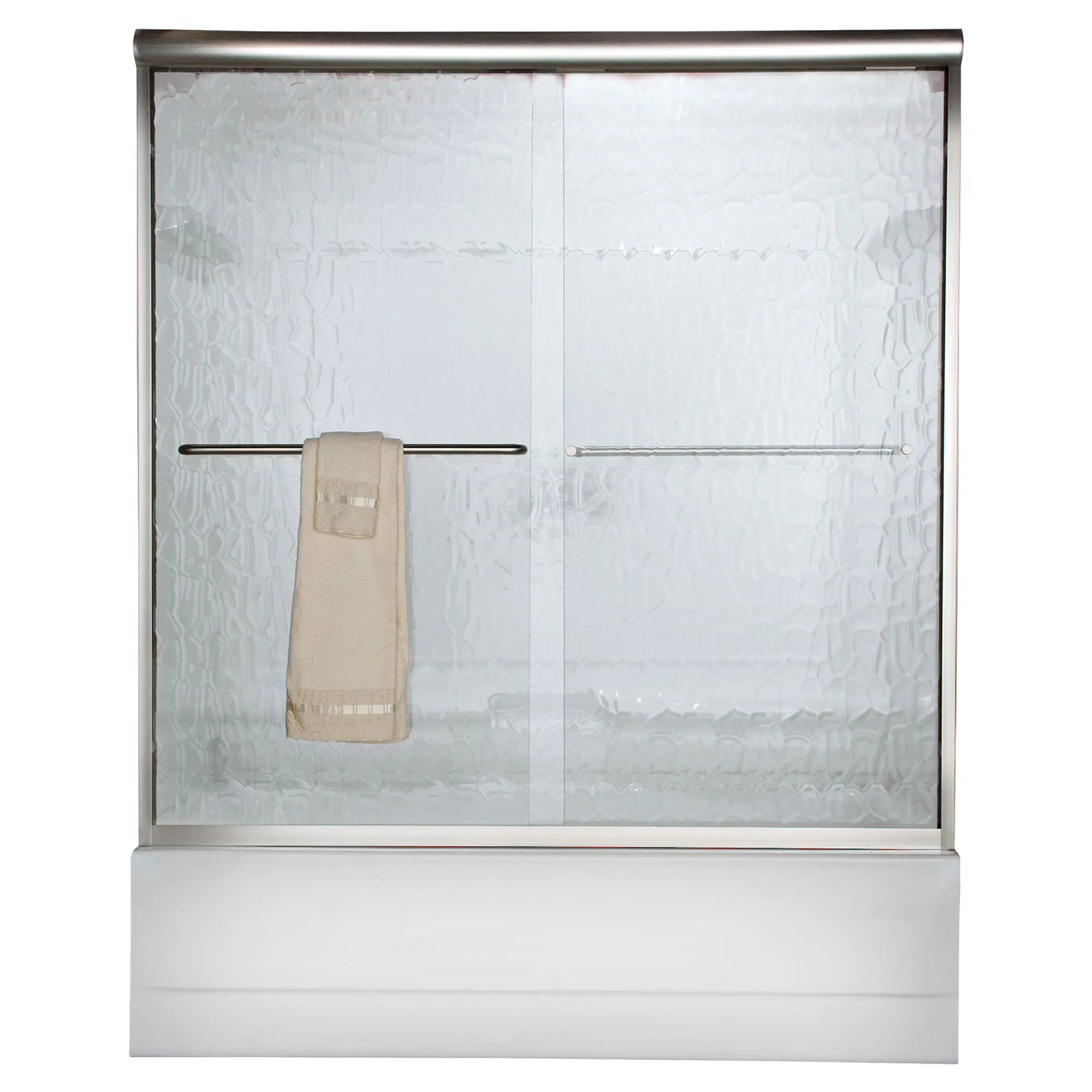 Euro 60 x 57-Inch Height Semi-Frameless Sliding Tub Door with Clear Glass - Image 2